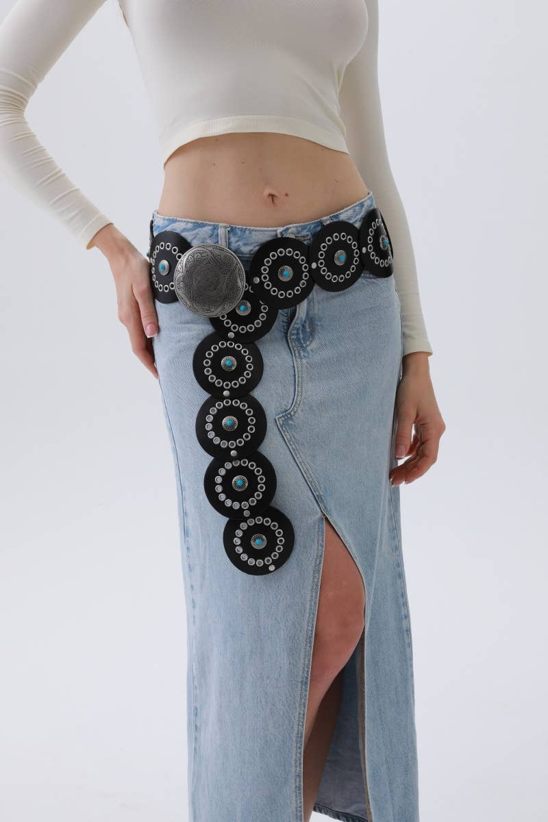 Western Turquoise-Disc Belt