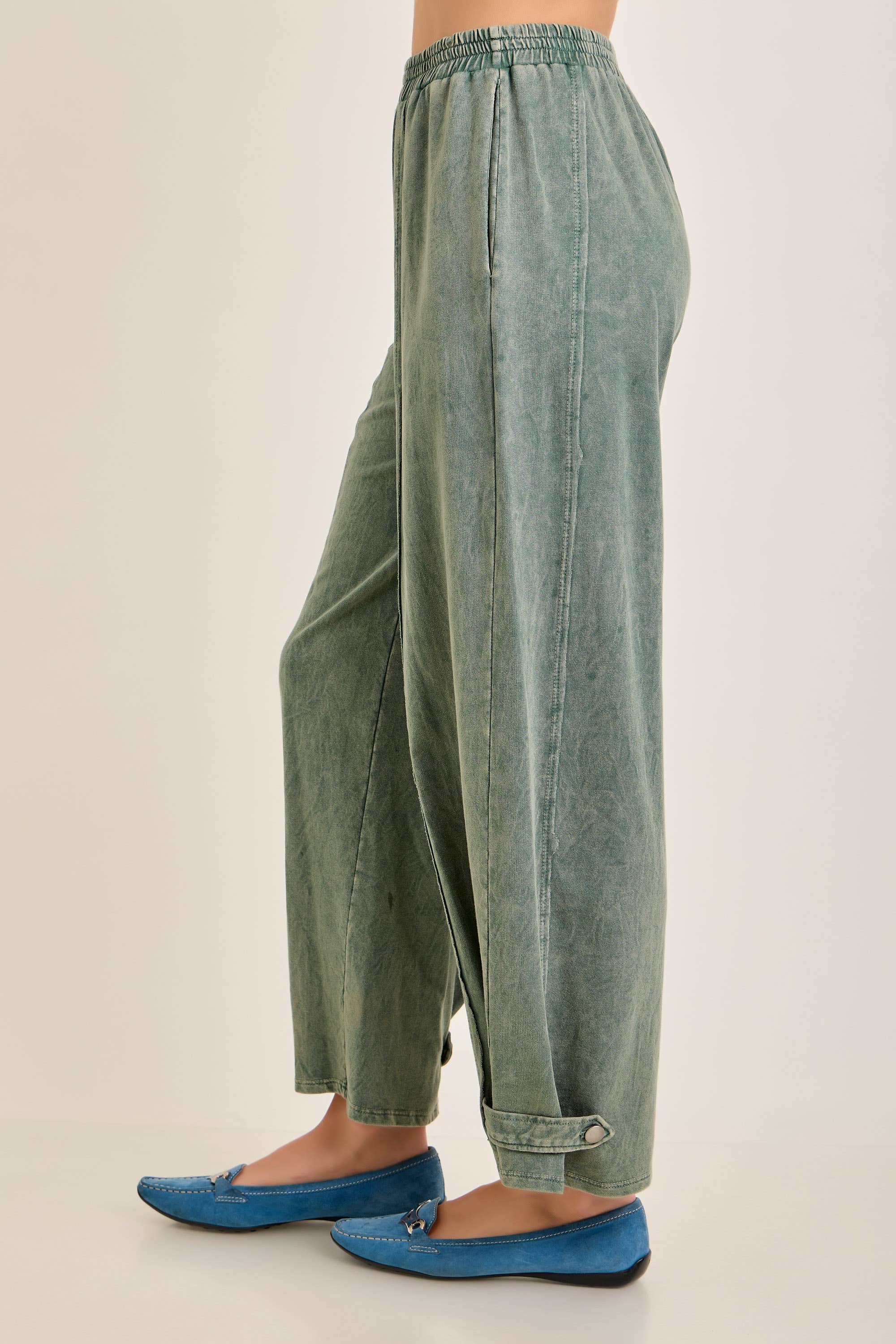 Mineral Washed Functional Ankle Strap Pants