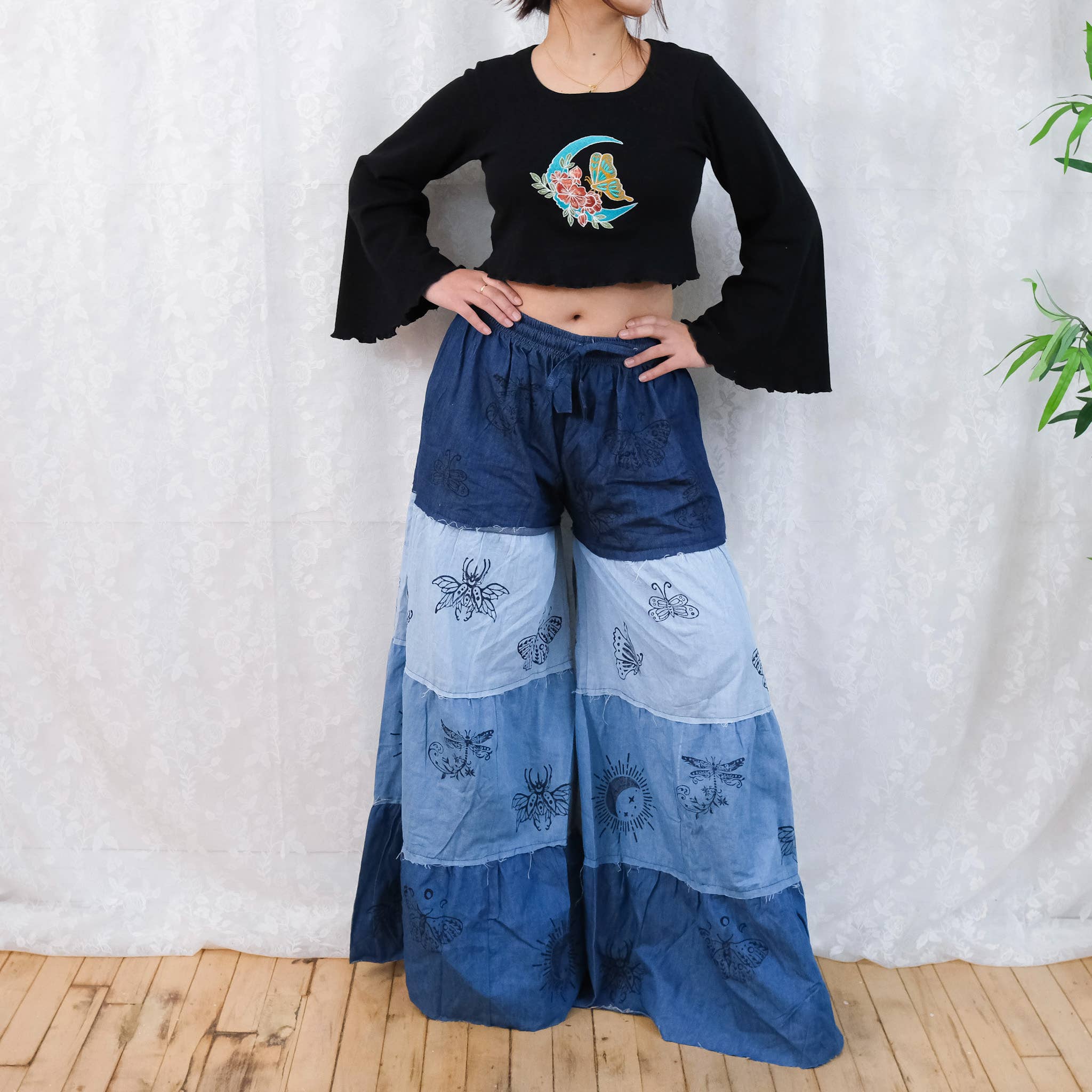 Flowy Tiered Boho Pants with Pockets