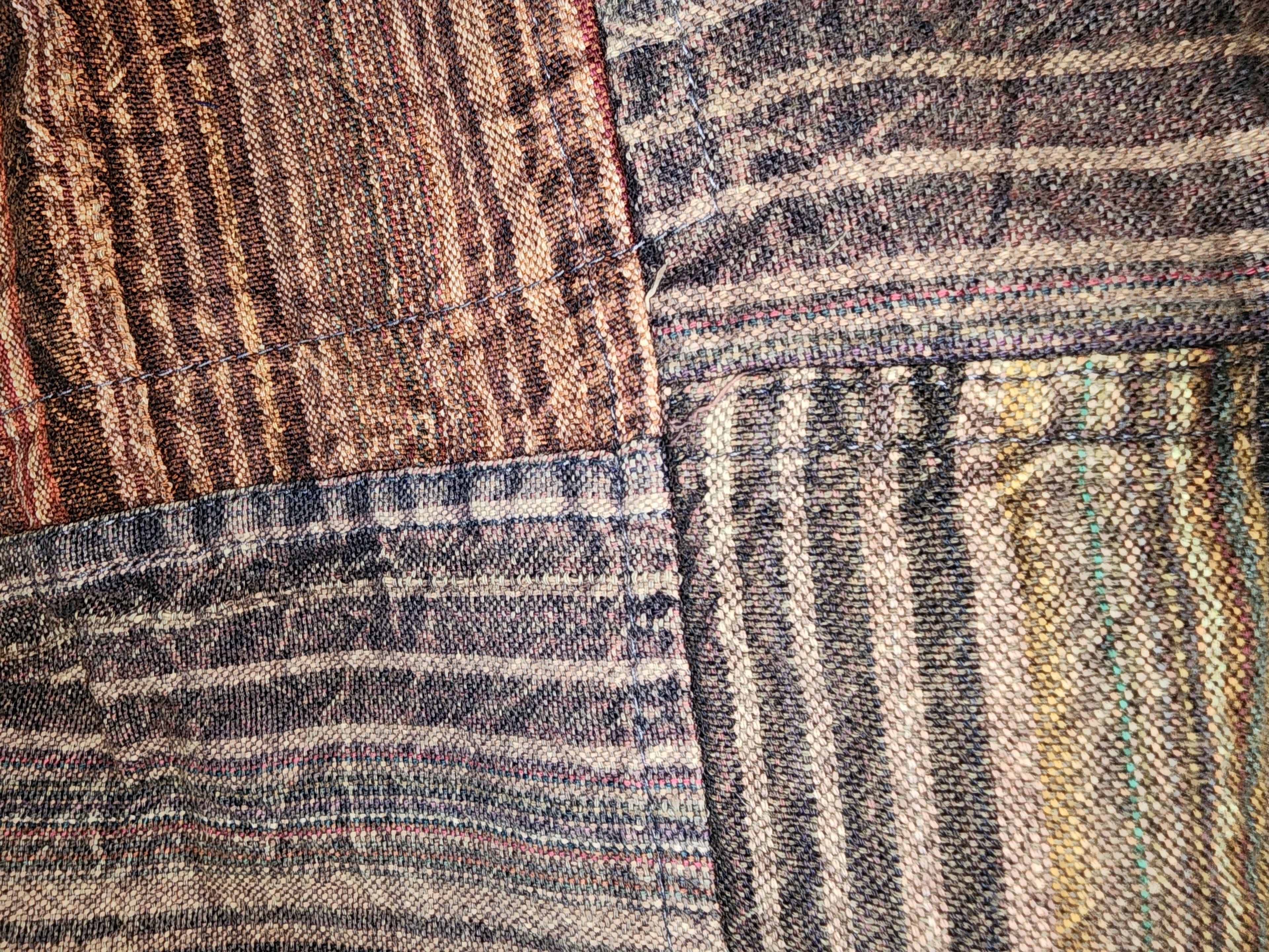 Acid Wash Striped Shorts with Pockets
