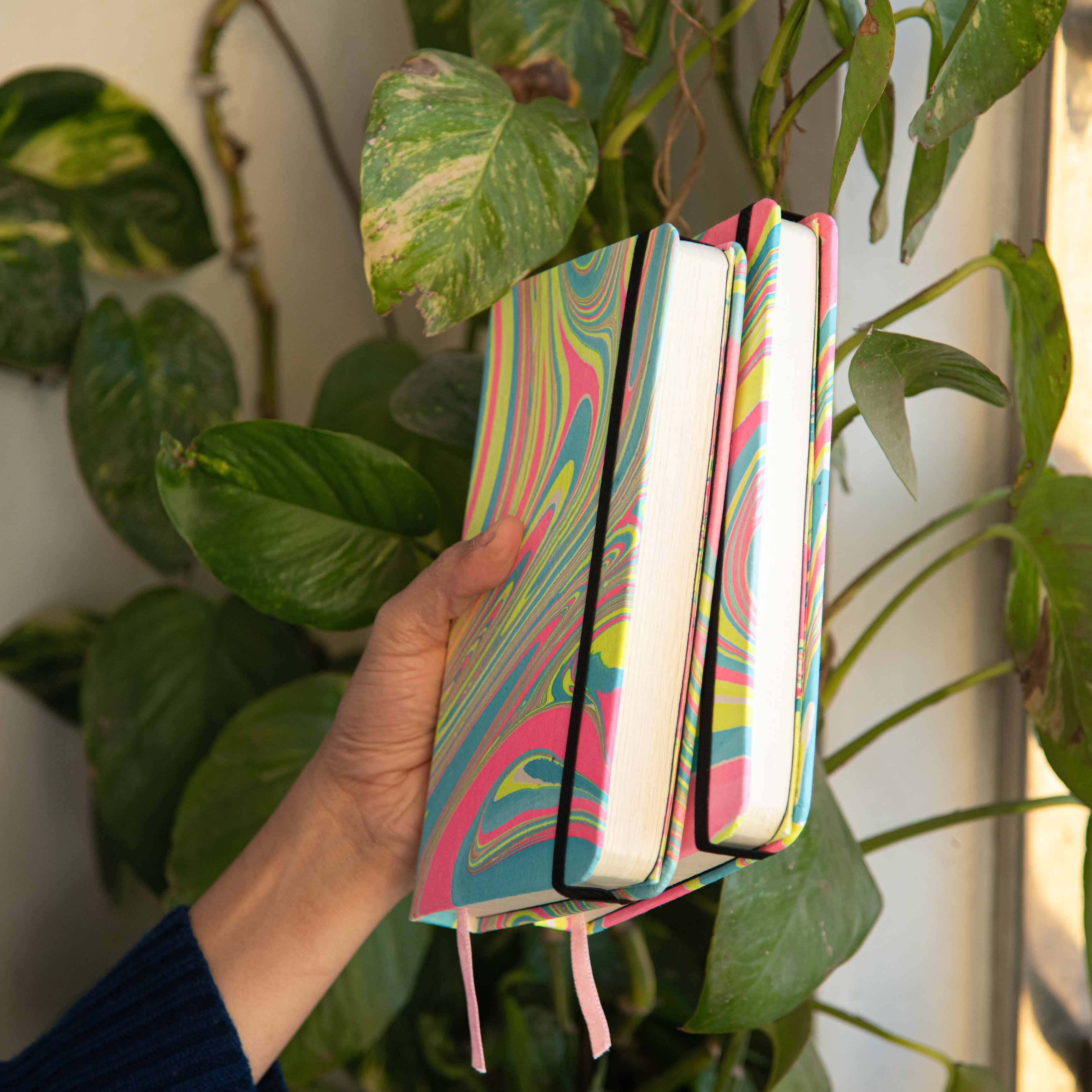 Marbled cover Hardbound Journal