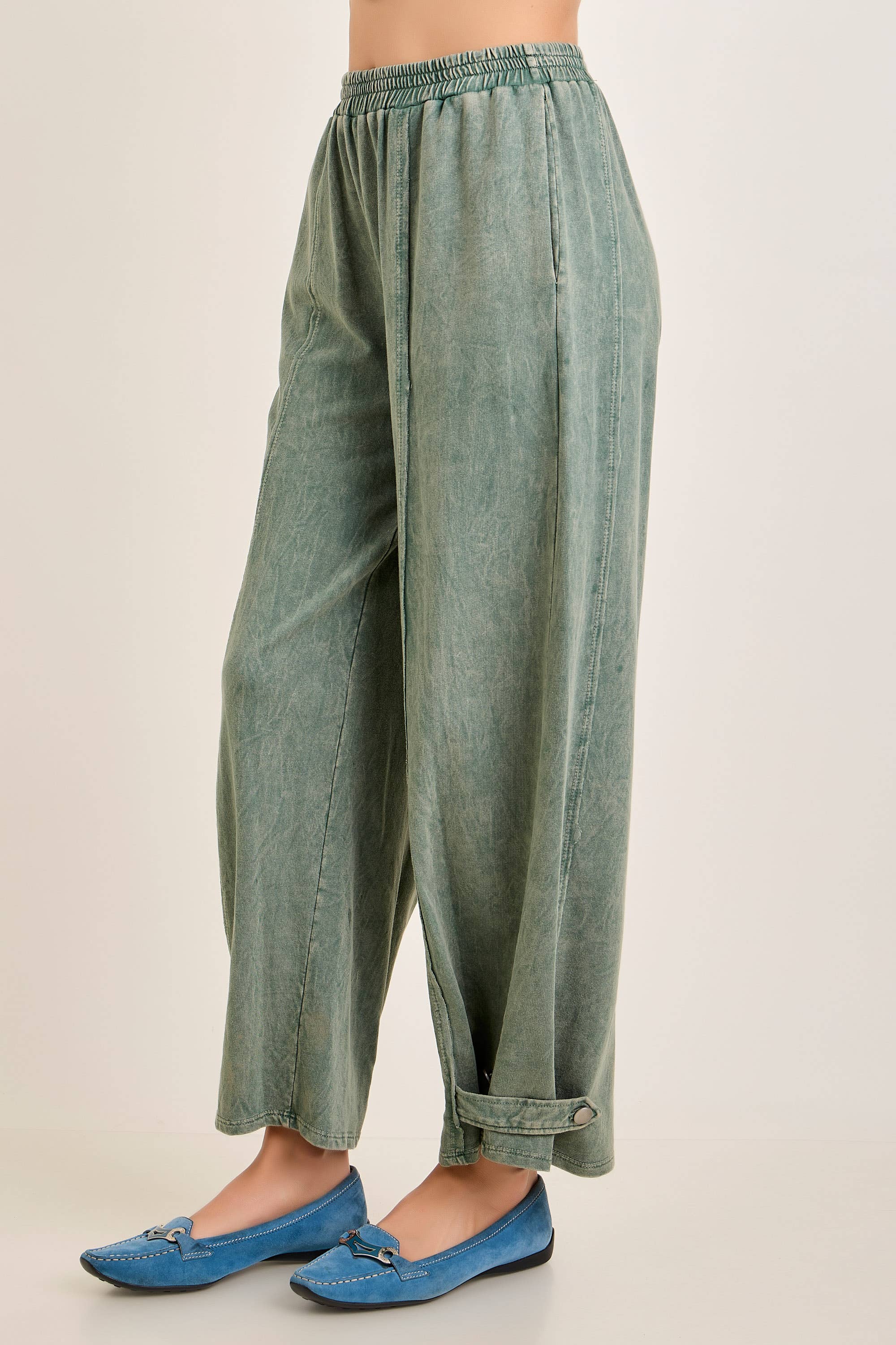 Mineral Washed Functional Ankle Strap Pants