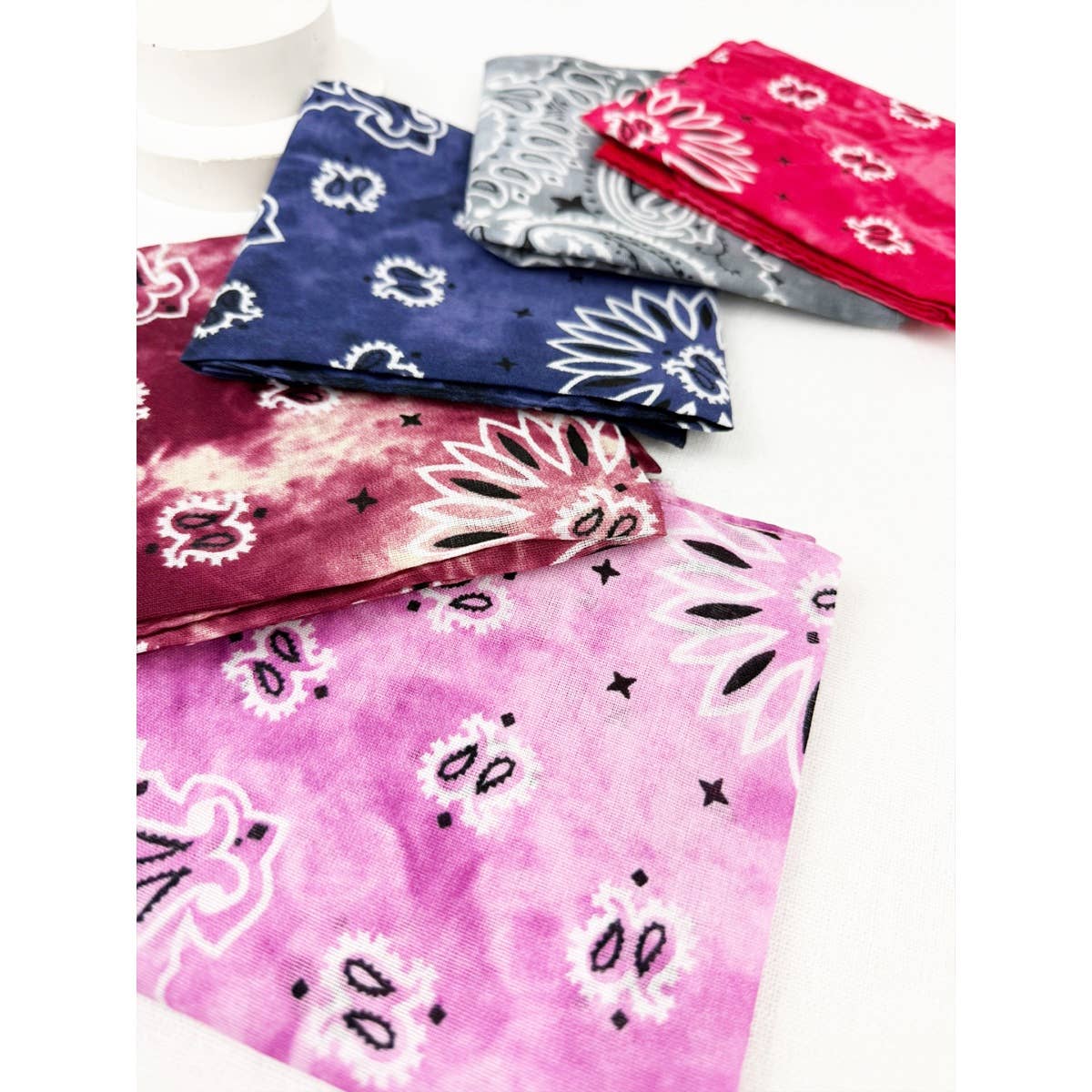 Tie Dyed Paisley Pattern Bandanas