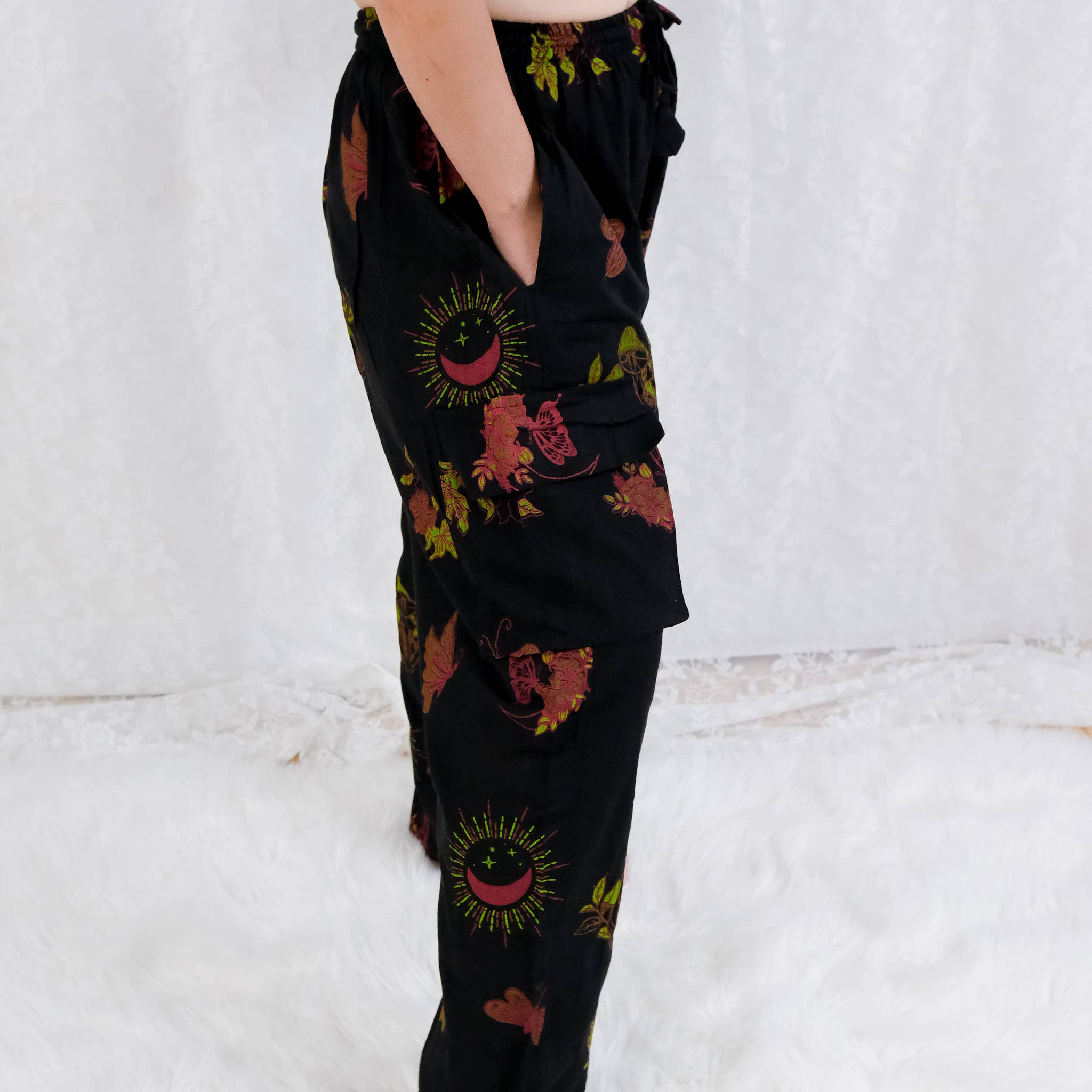 Cotton Cargo Gothic Style Trouser