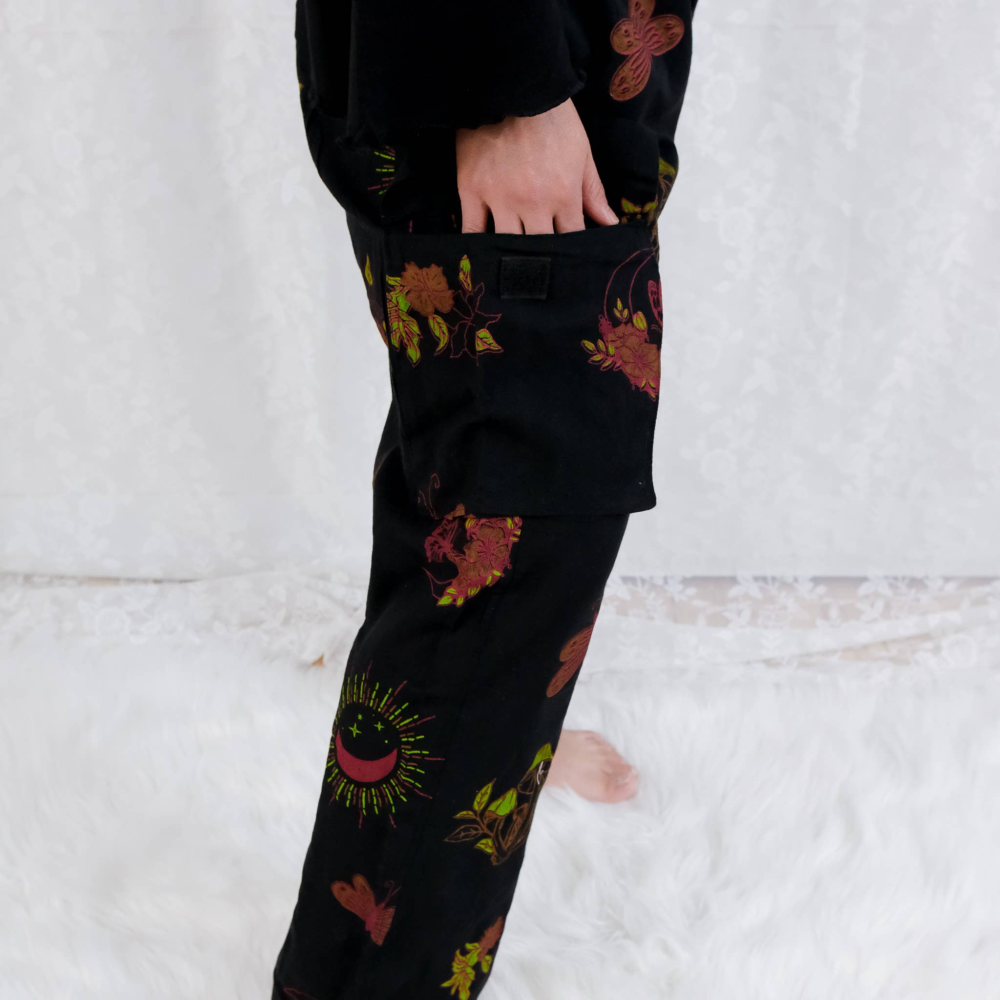 Cotton Cargo Gothic Style Trouser