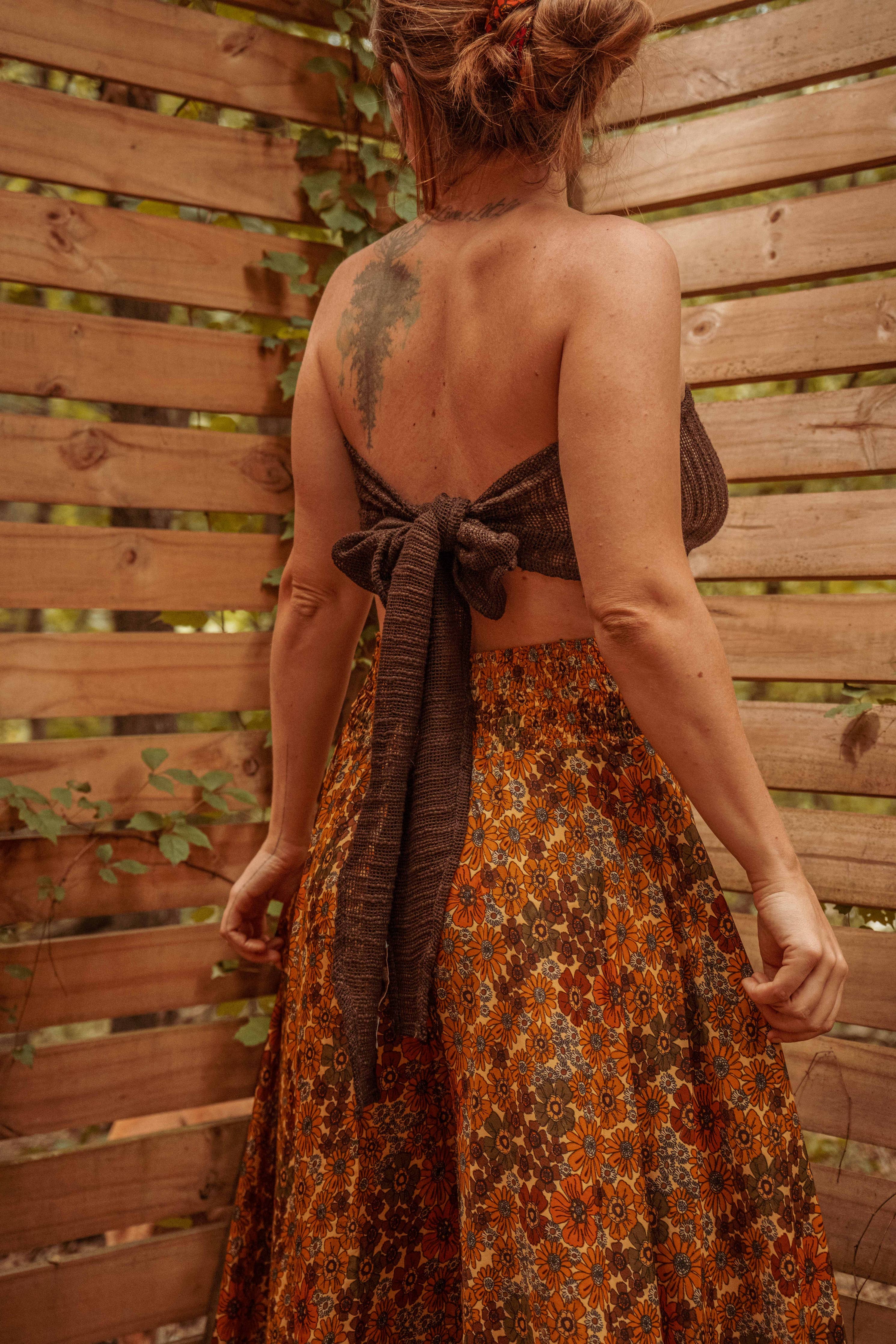 Beachy Recycled Cotton Bohemian Mesh Hair Wrap