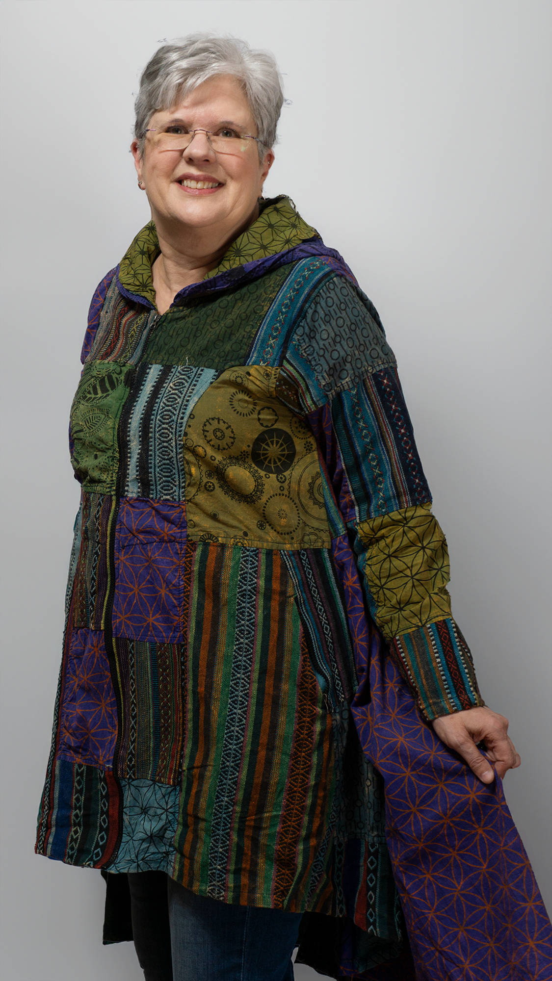 Hocus Pocus Patchwork Hi-Low Jacket