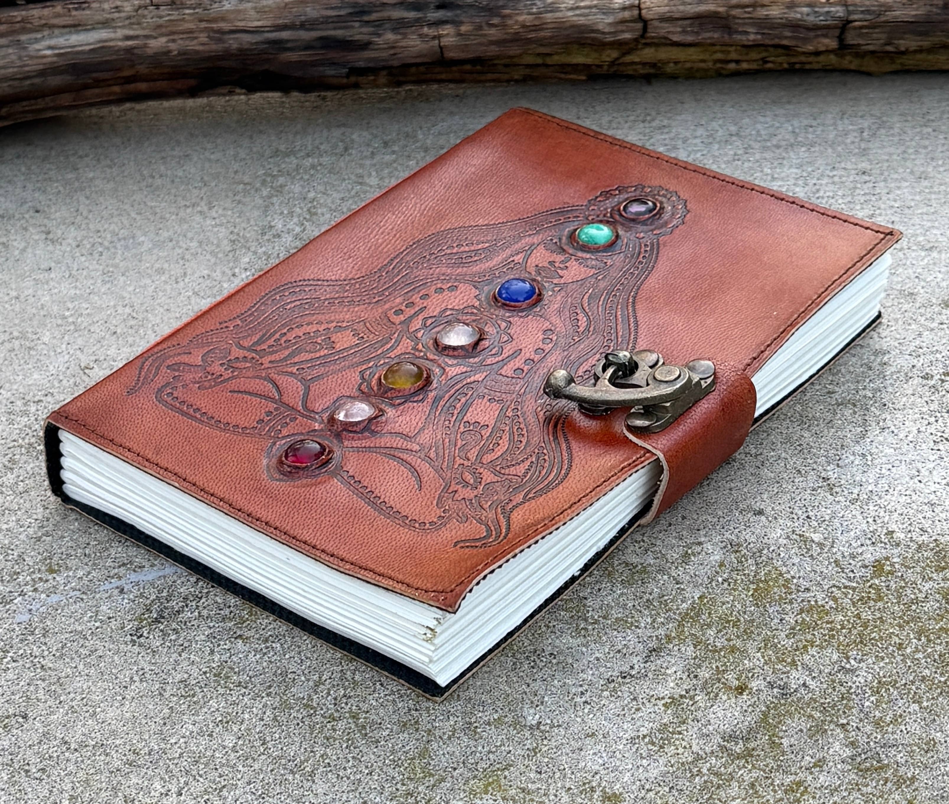 7 Chakras Vintage Leather Journal