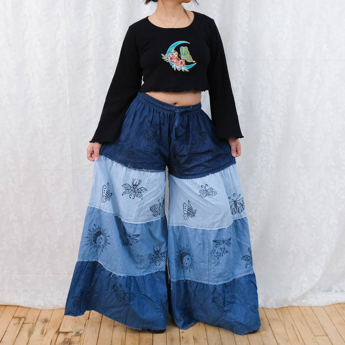 Flowy Tiered Boho Pants with Pockets