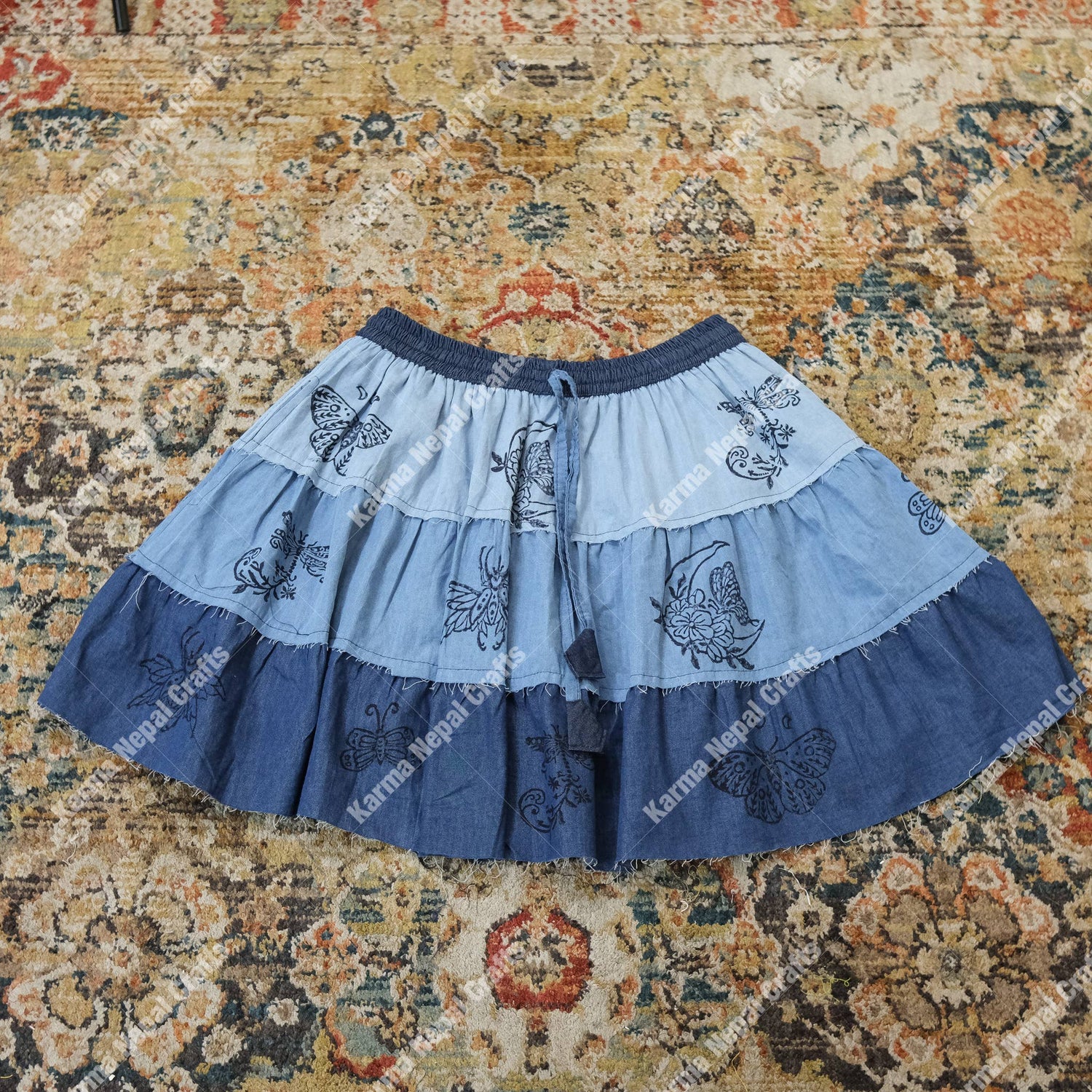 Patchwork Mini Skort with Pockets