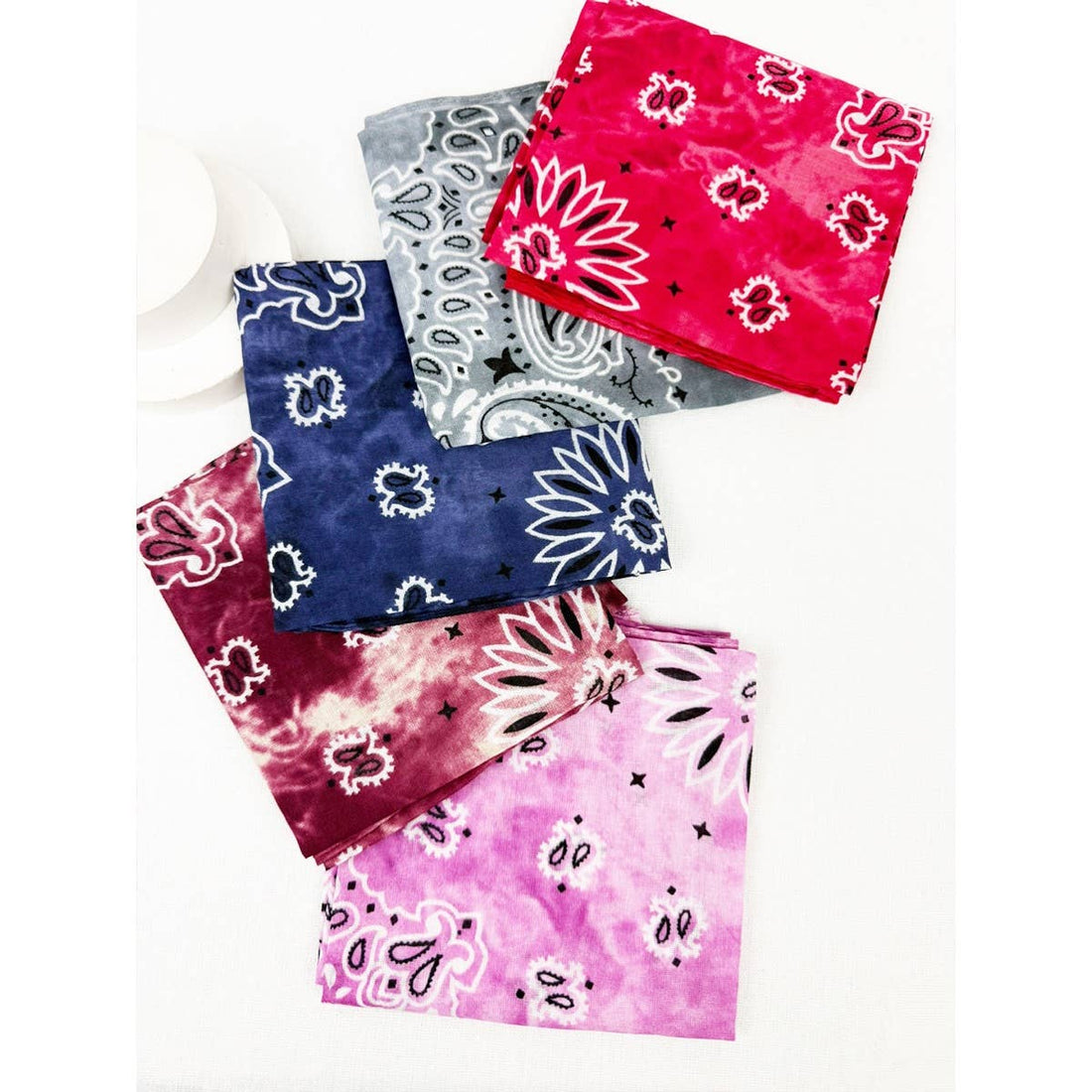 Tie Dyed Paisley Pattern Bandanas