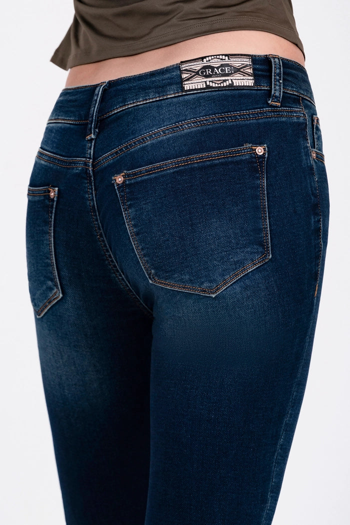 Basic Soft Denim Mid-Rise Skinny Jeans