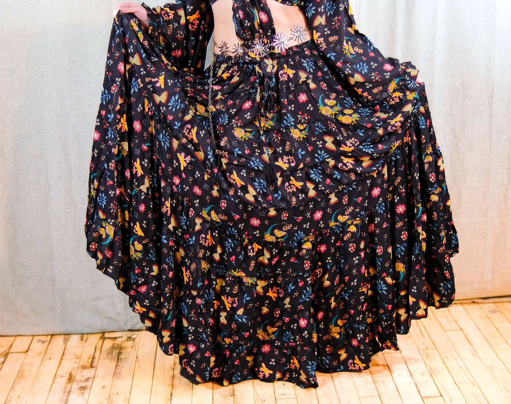 Whimsy Celestial Flowy Boho Skirt