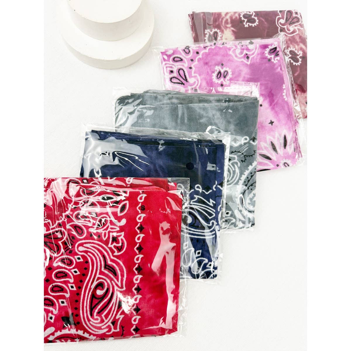 Tie Dyed Paisley Pattern Bandanas