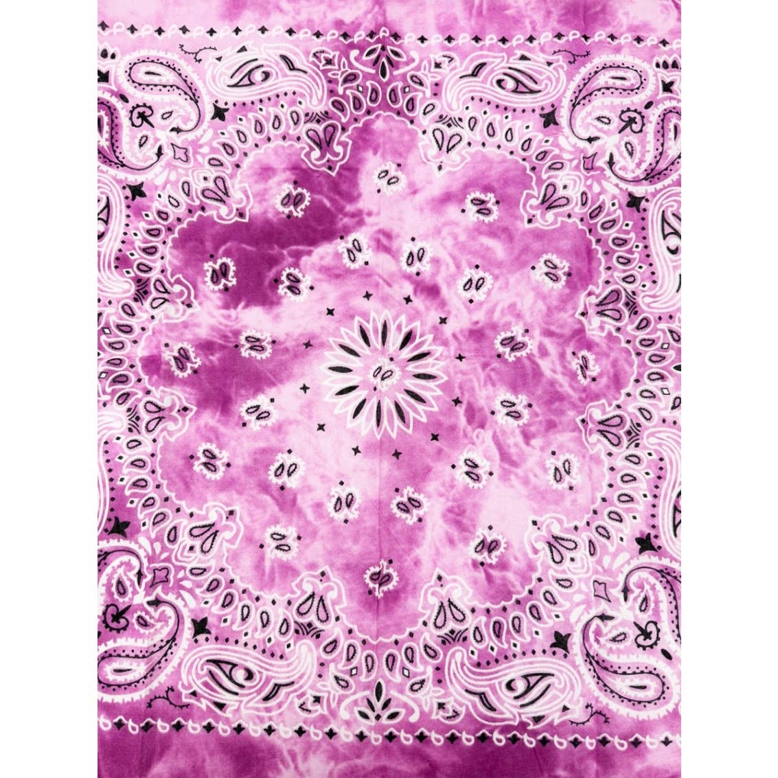Tie Dyed Paisley Pattern Bandanas