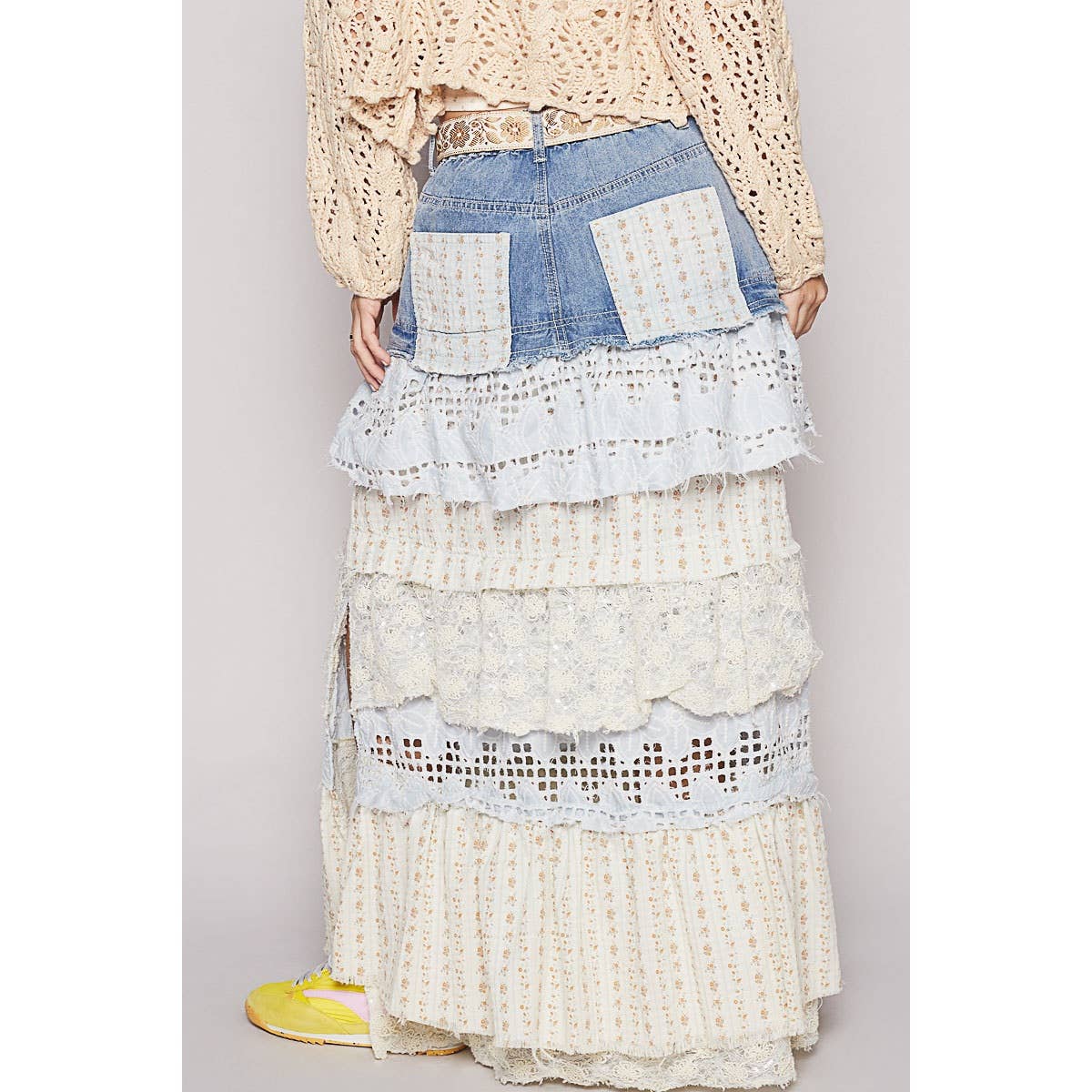 Floral Print Woven Ruffle Skirt