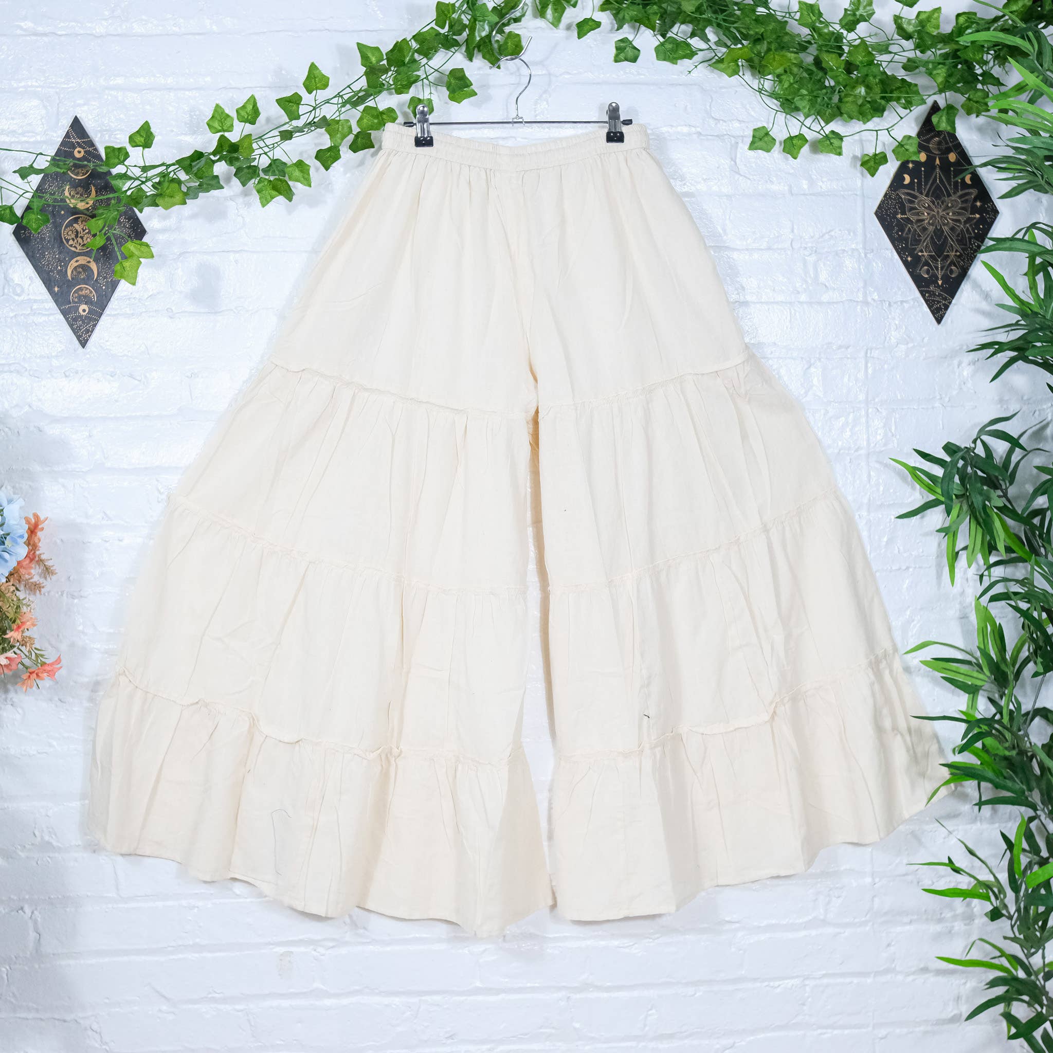 Cotton Flowy Boho Tiered Pant with Pockets