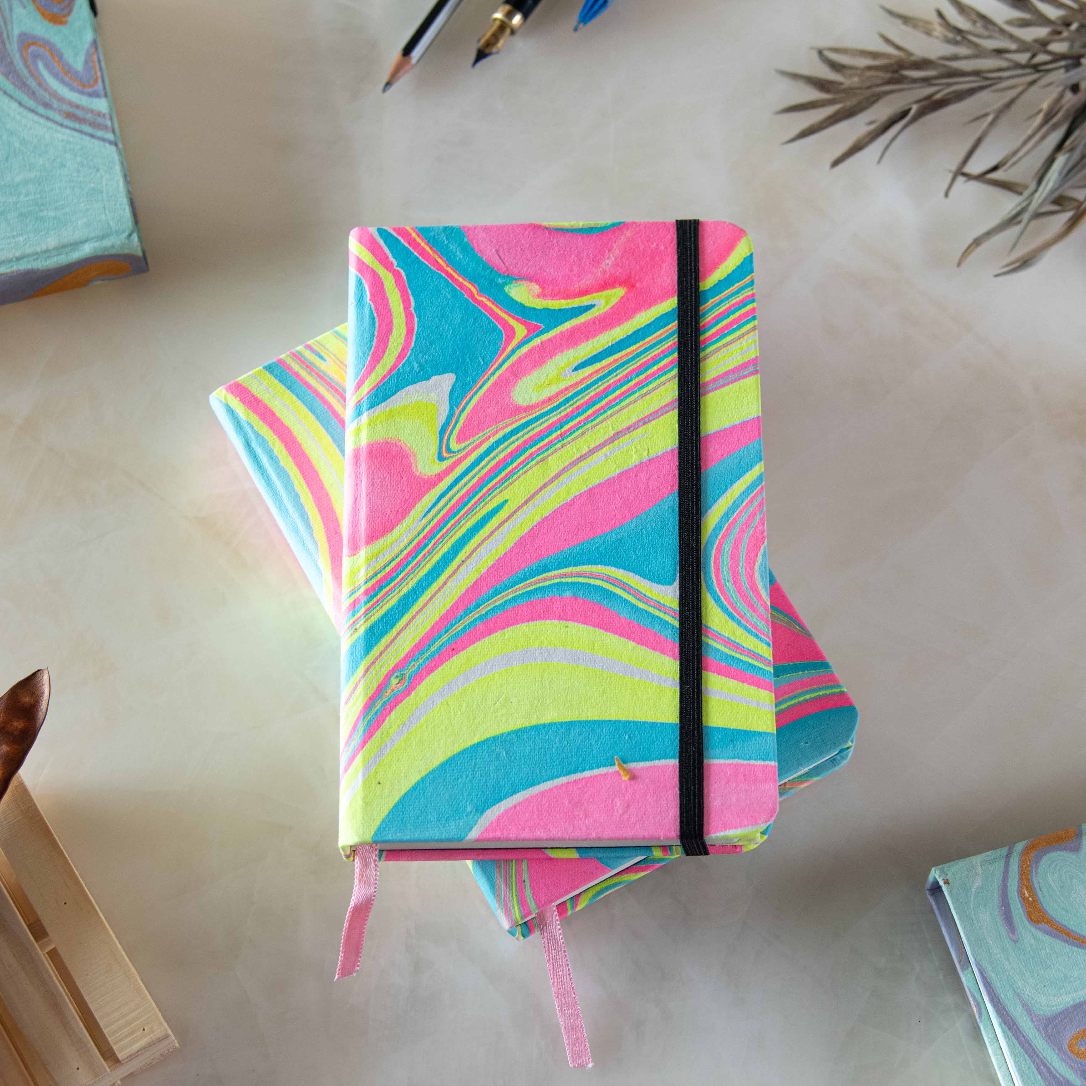 Marbled cover Hardbound Journal