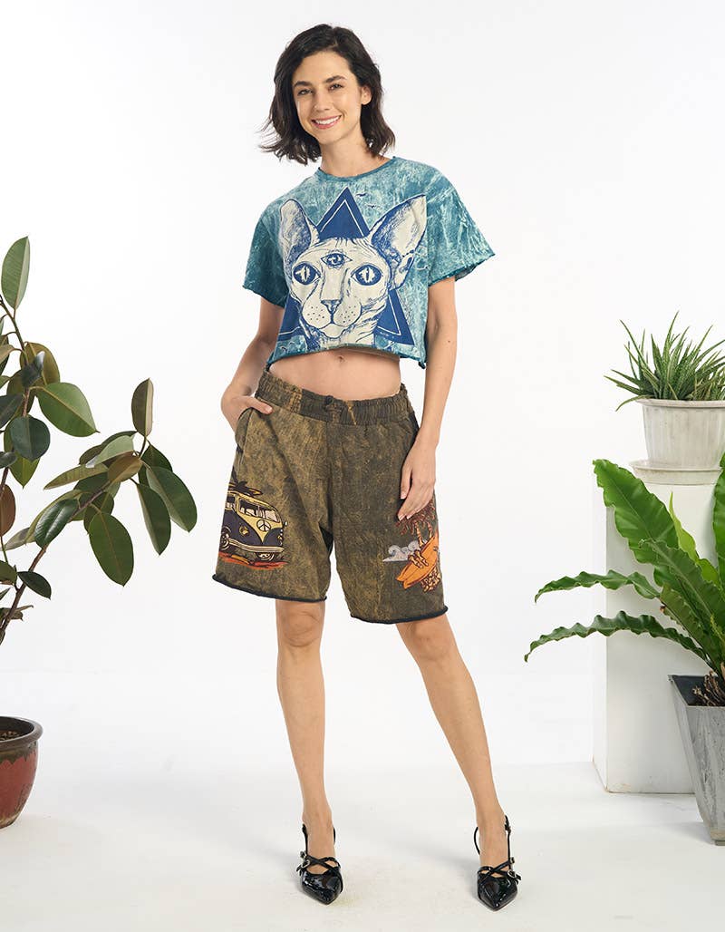 Cat Face Crop Top