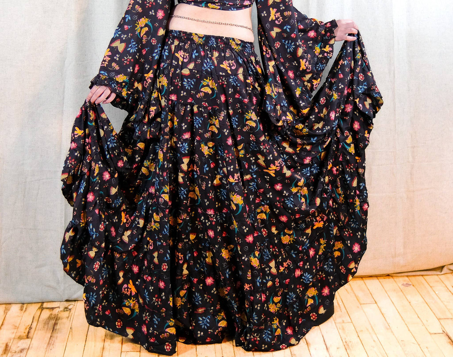 Whimsy Celestial Flowy Boho Skirt