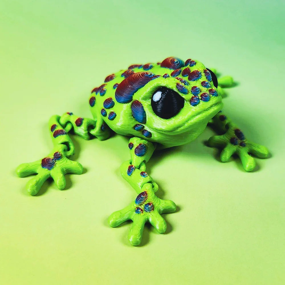 Small Green Dart Frog with Rainbow Spots