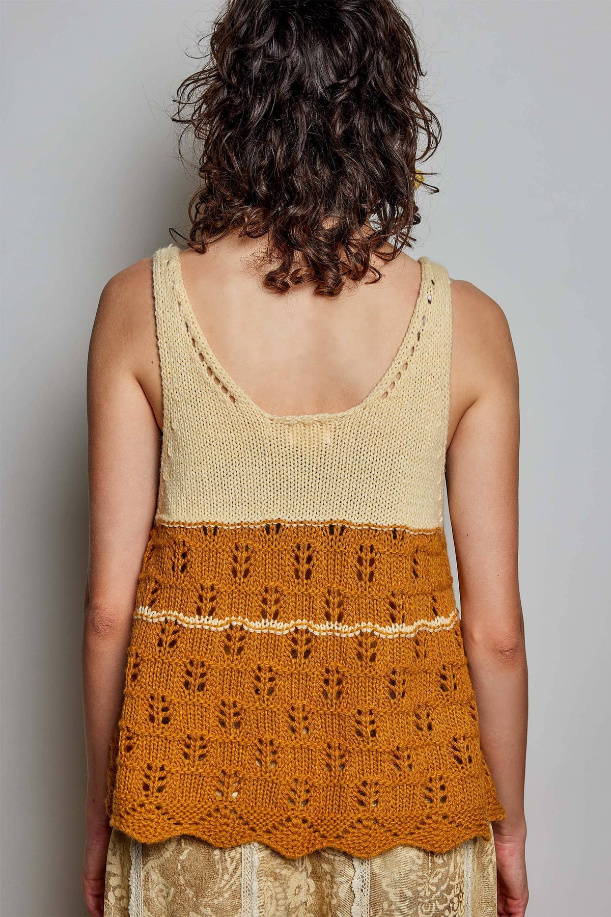 Color Block Knit Cami Top