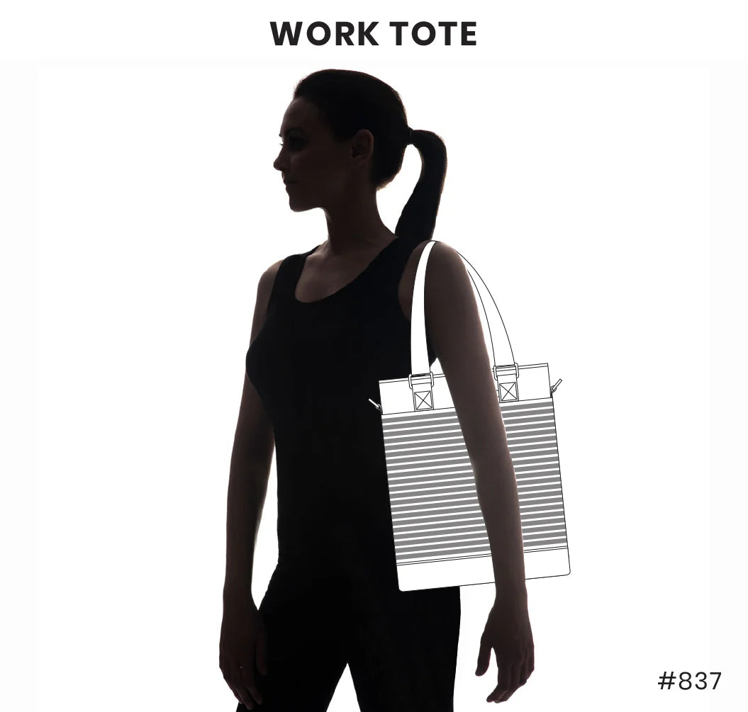 Work Tote - Blue Butterfly