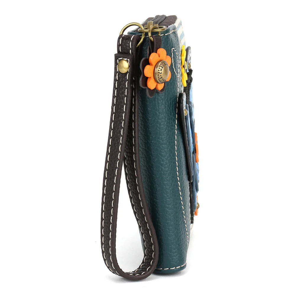 Zip Around Wallet - Blue Butterfly