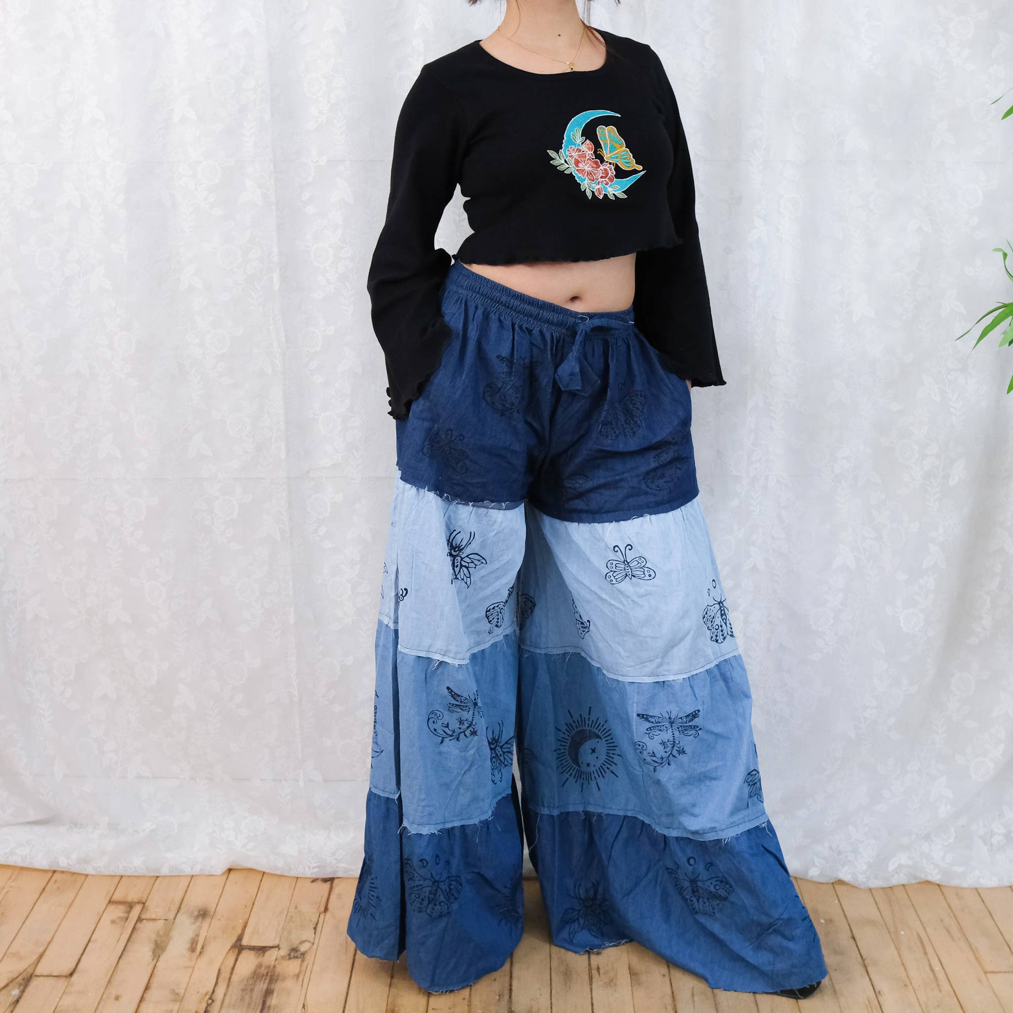 Flowy Tiered Boho Pants with Pockets