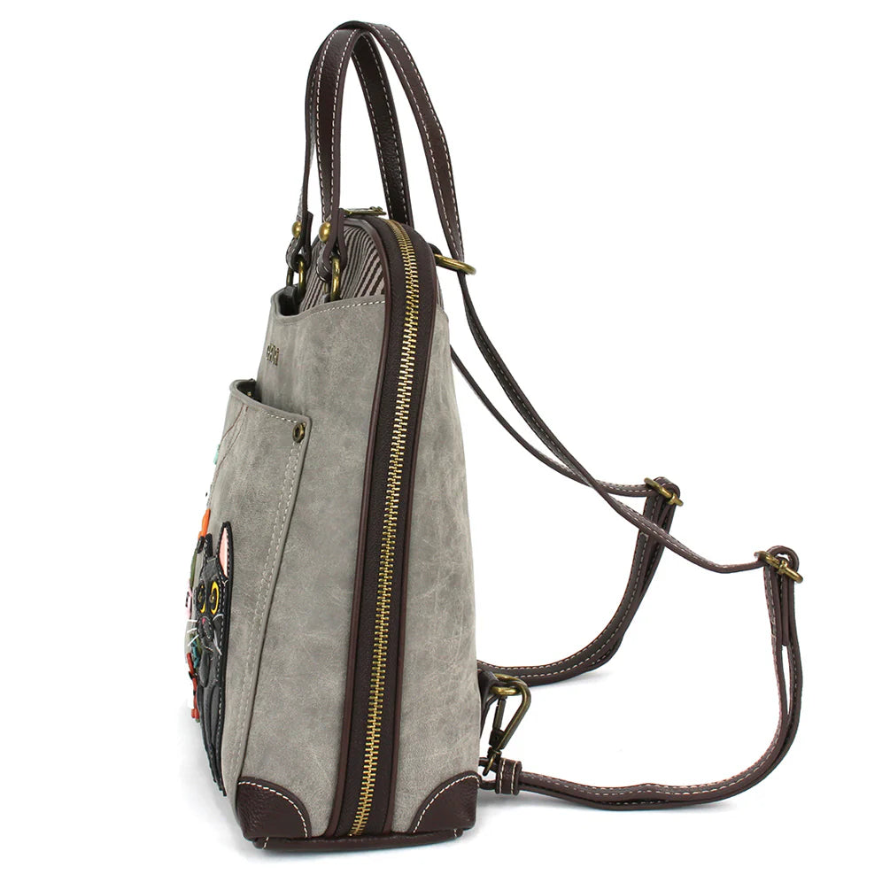 Convertible Backpack Purse - Black Cat