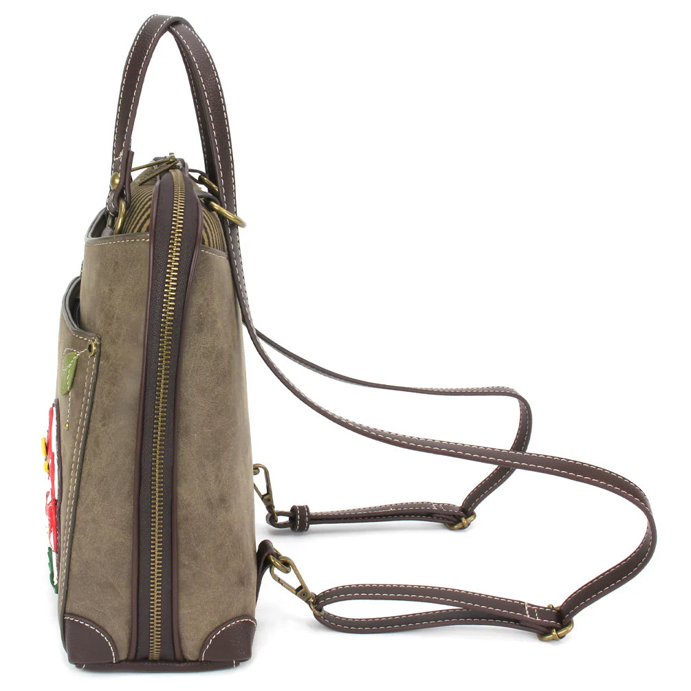 Convertible Backpack Purse - Mushrooms