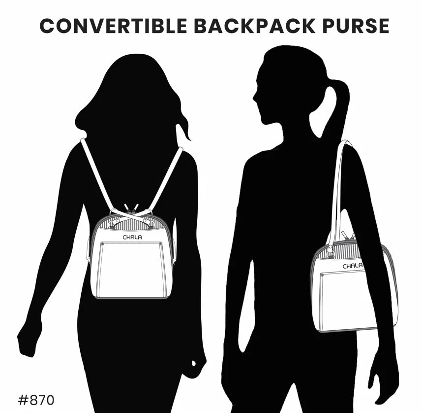 Convertible Backpack Purse - Black Cat