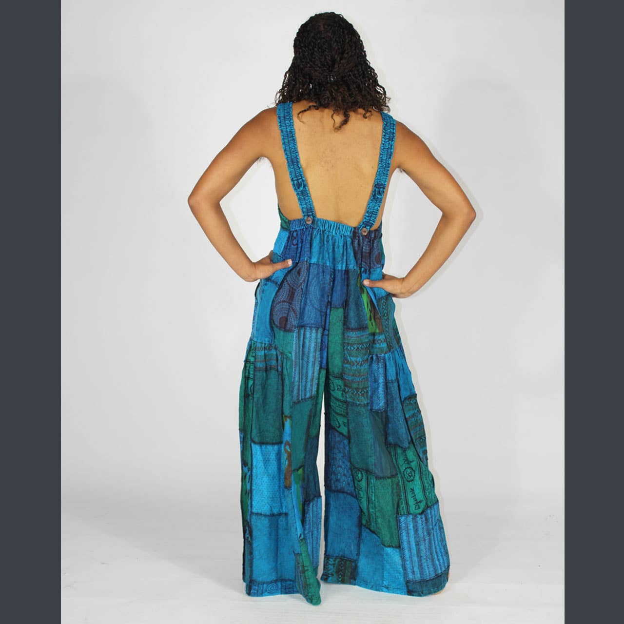 Baggy Patchwork Overalls