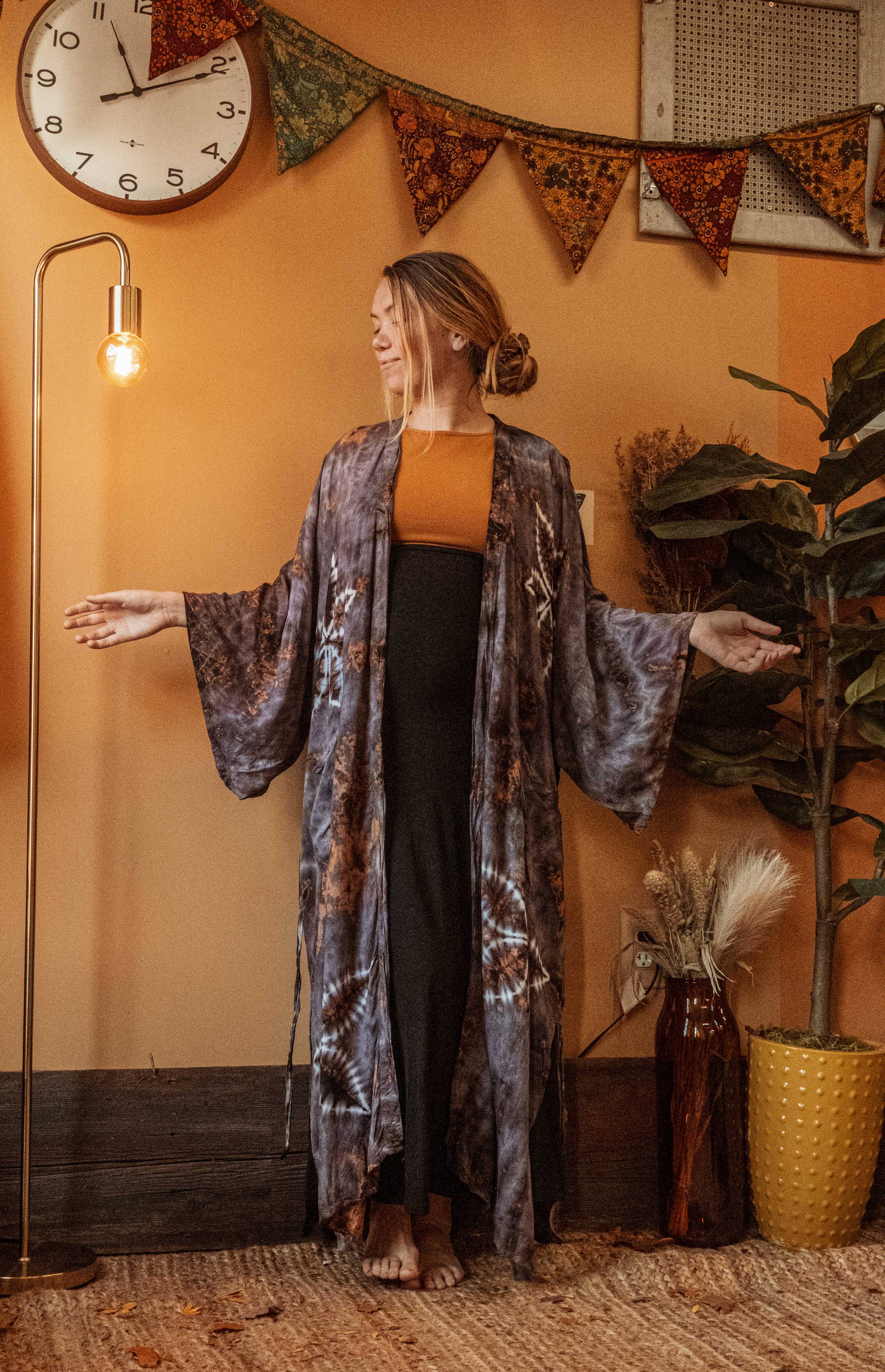 Bohemian Hippie Hand Dyed Kimono