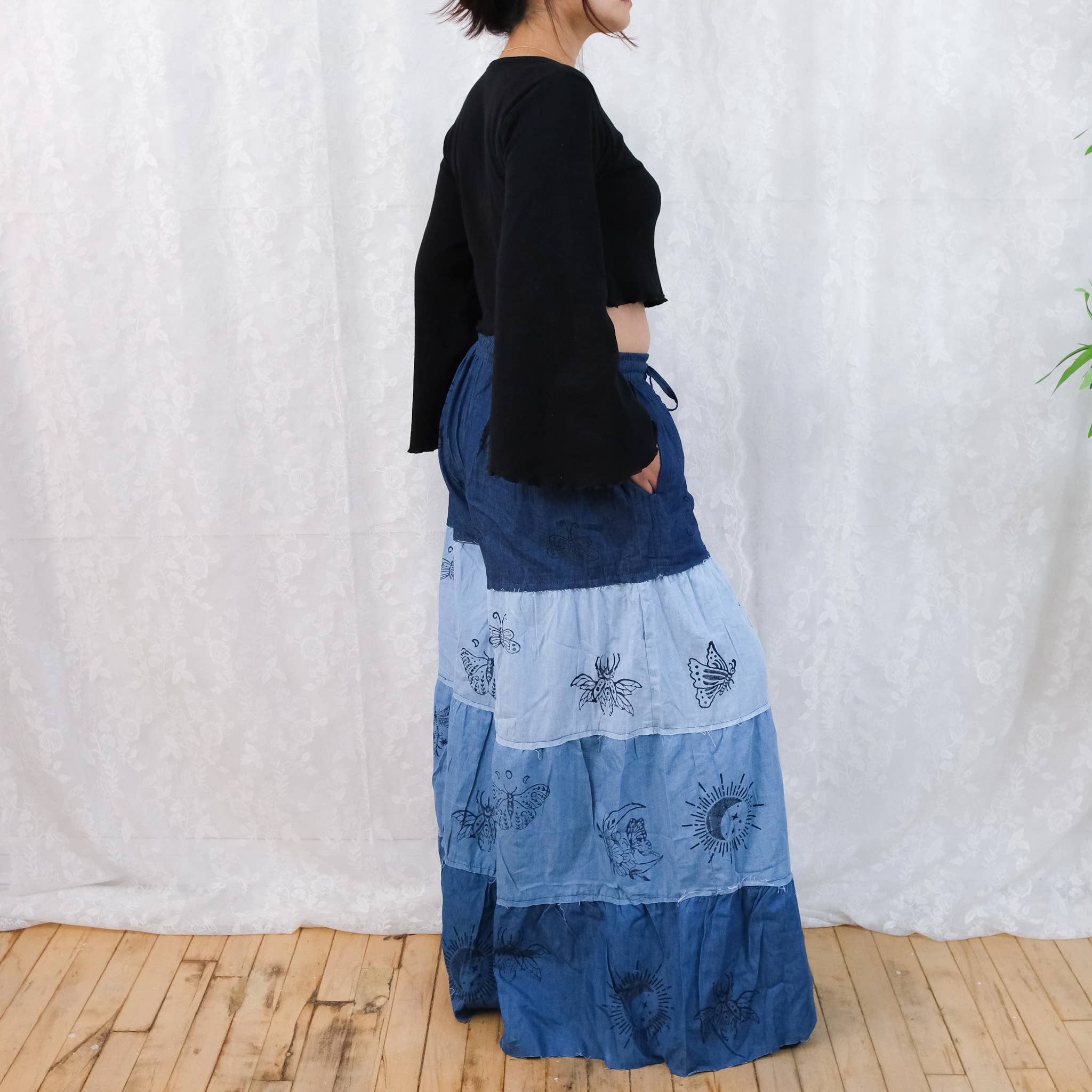 Flowy Tiered Boho Pants with Pockets
