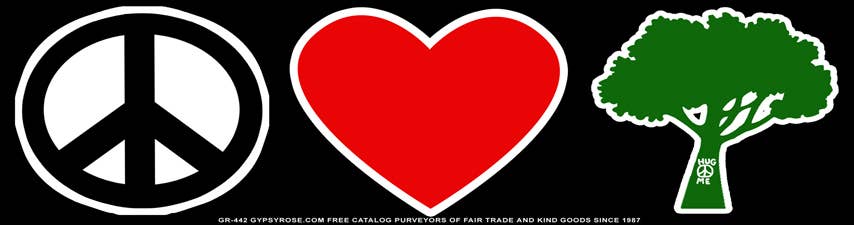 Peace, Love & Trees Bumper Sticker