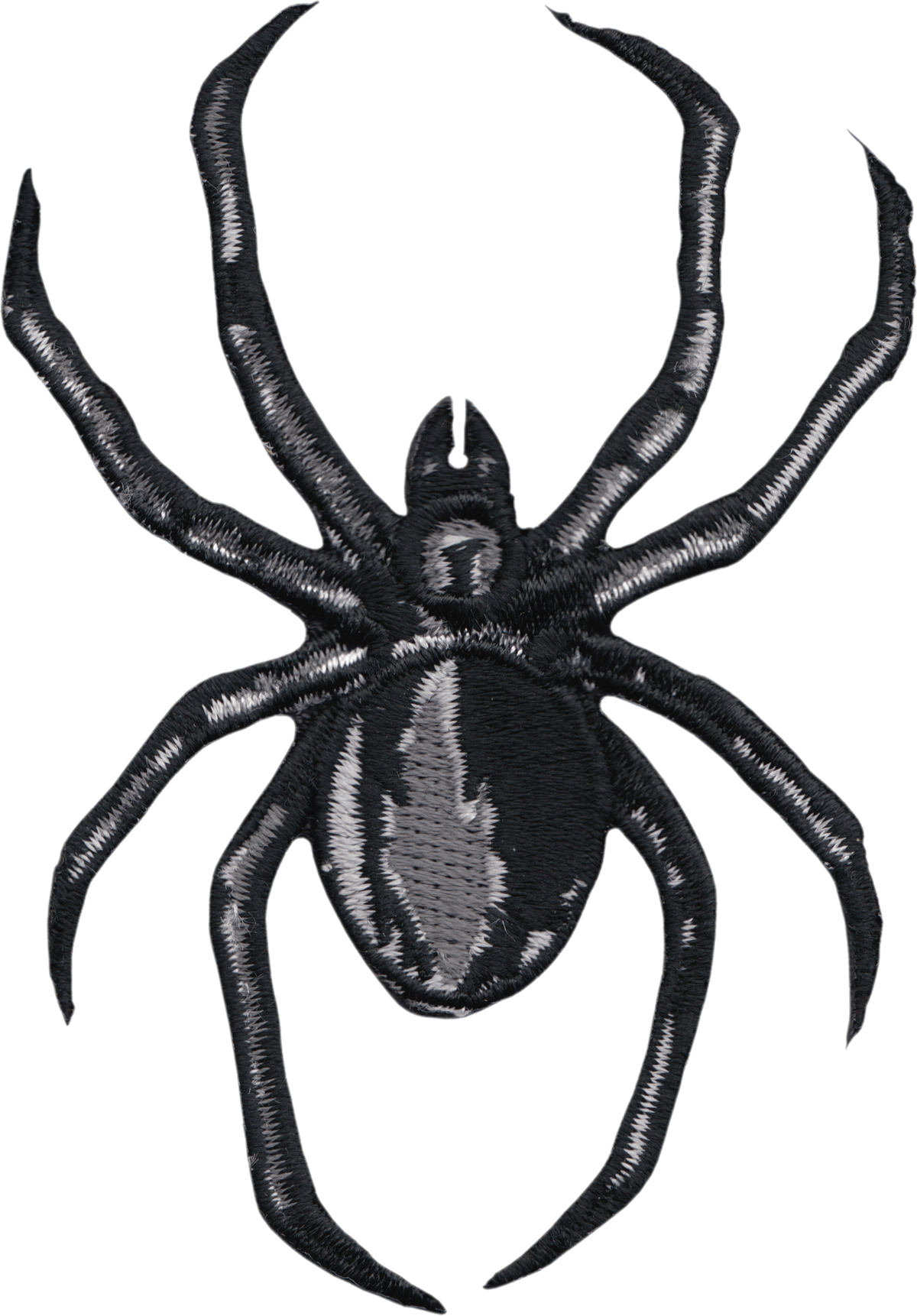 Patch - Black and Grey Spider - Halloween Goth 3.5" Horror