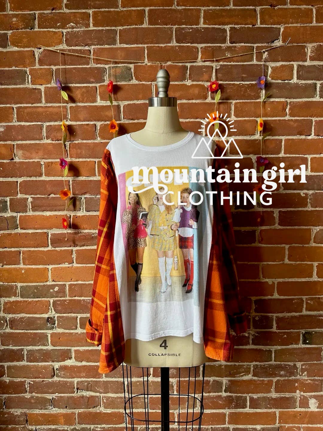 Upcycled Plaid Hybrid Graphic Tees