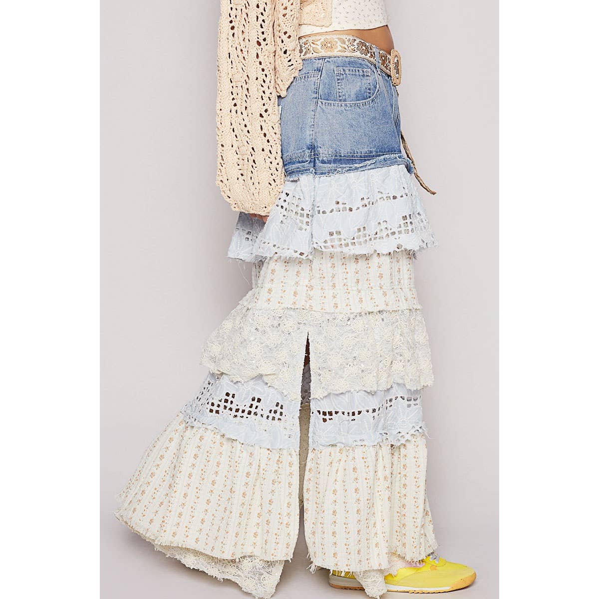 Floral Print Woven Ruffle Skirt