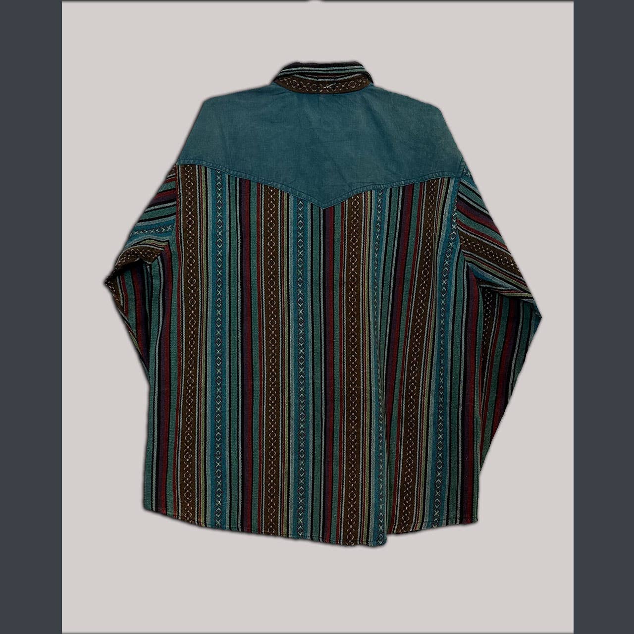 Mens Heavy Cotton Patchwork Button Up