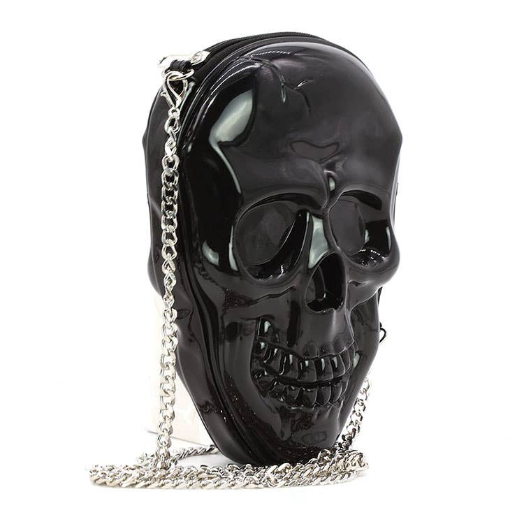 Skull Head Crossbody Bag: Green