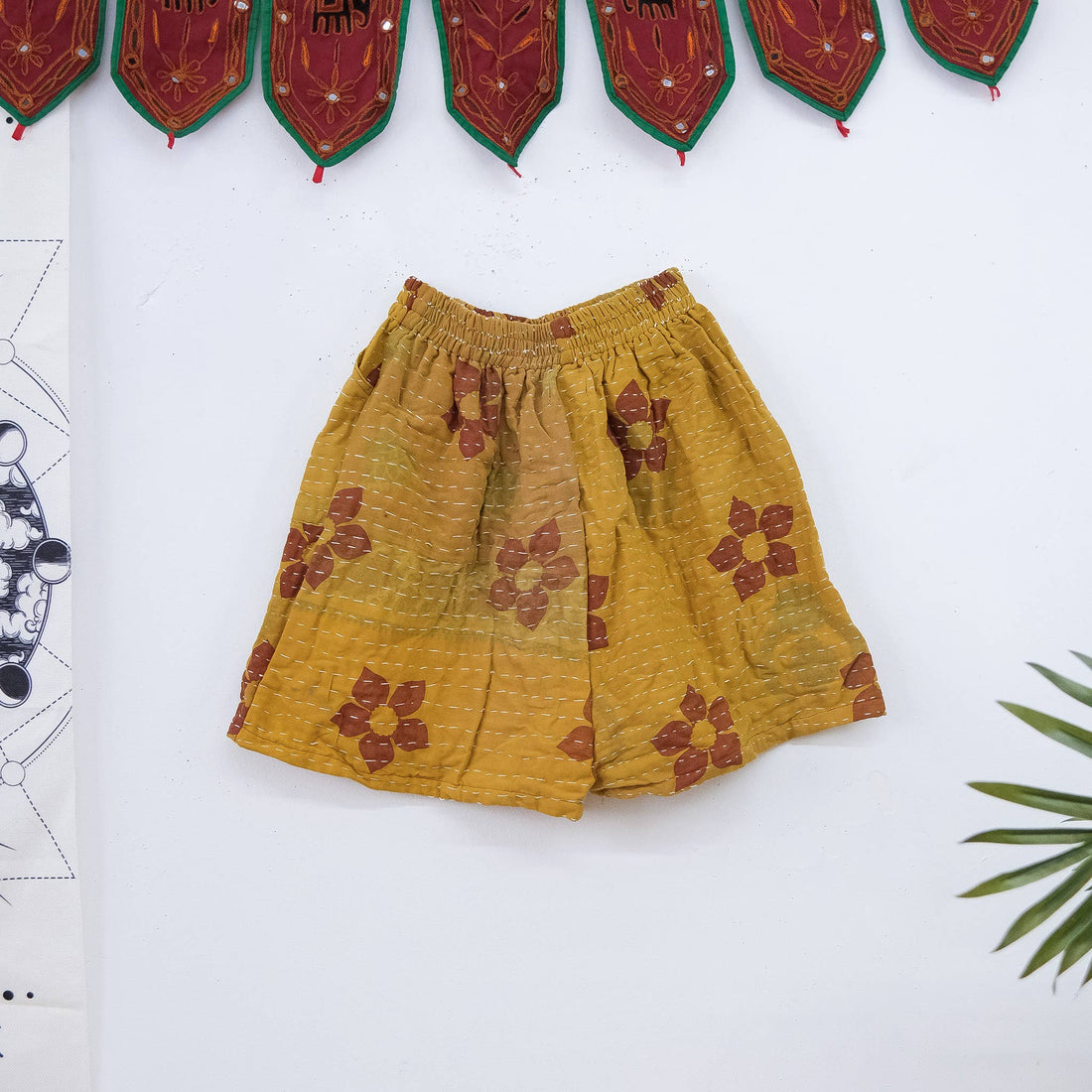 Kantha Upcycled Summer Shorts with Pockets