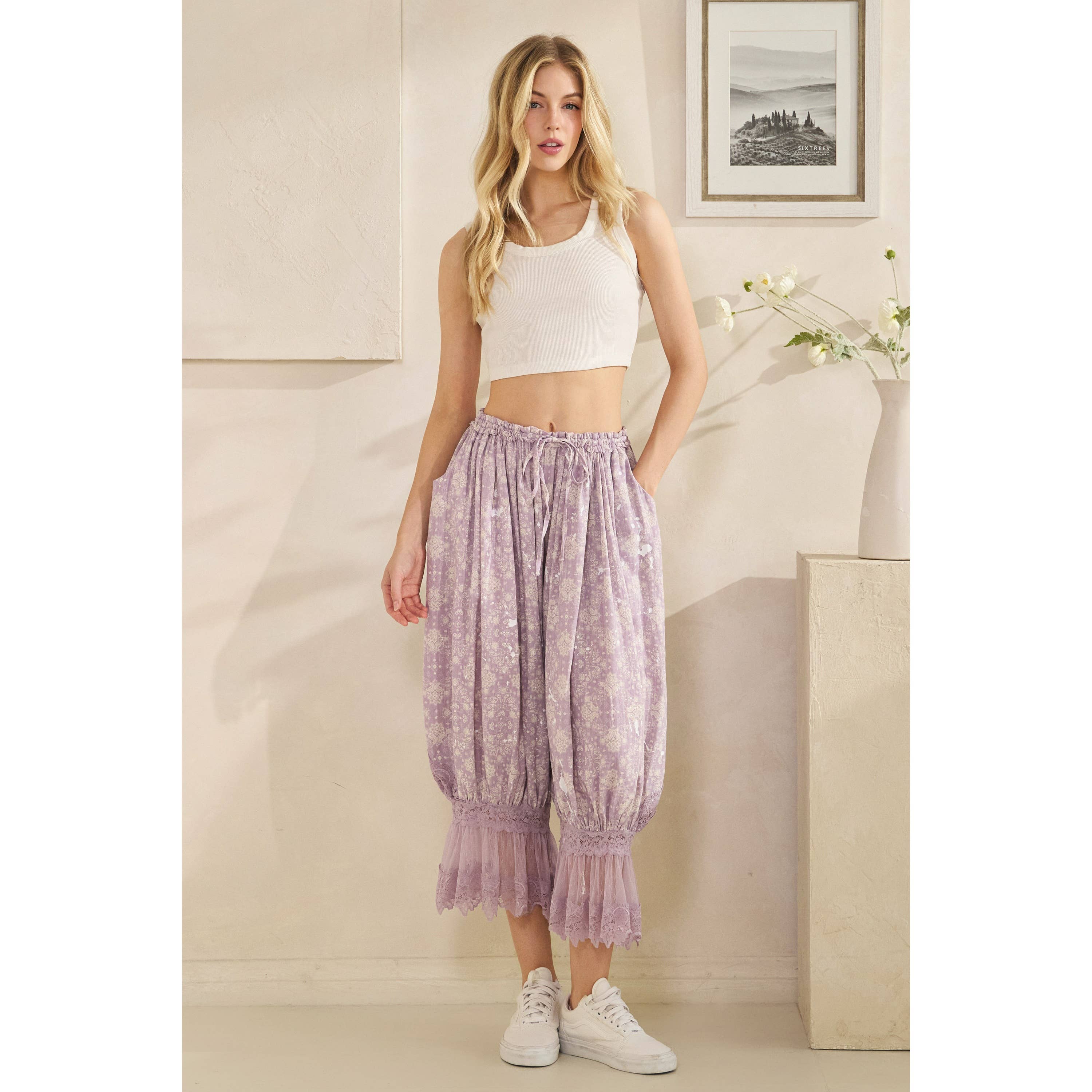 PAISLEY PRINTED BLOOMER PANTS