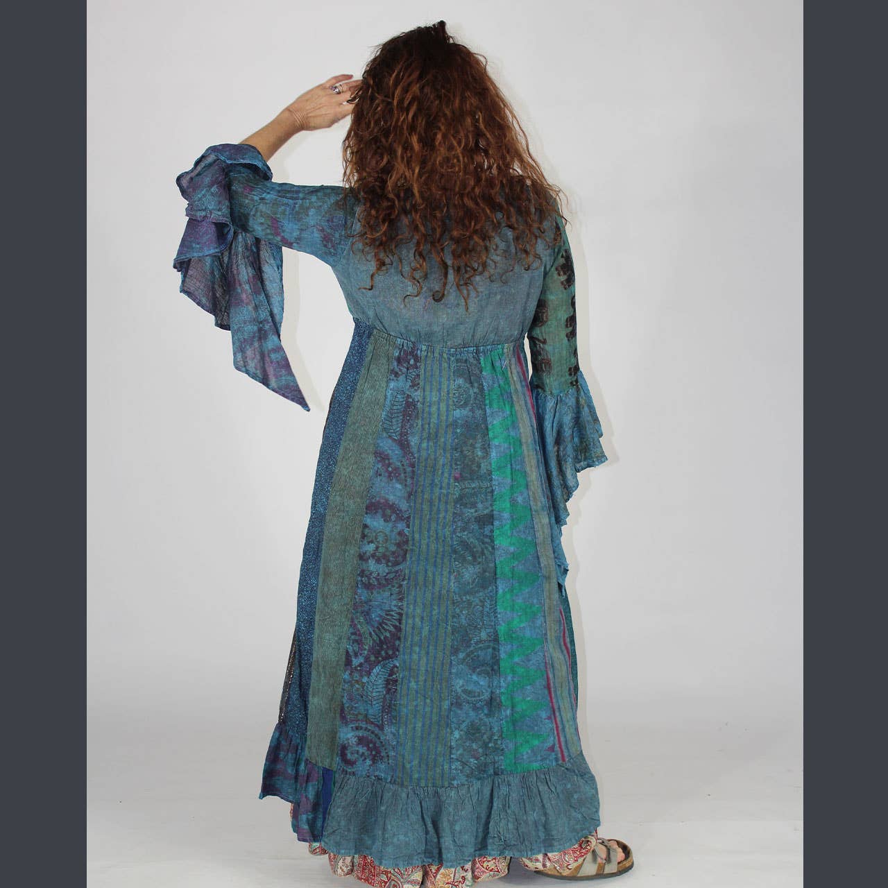 STEVIE DUSTER Over Dye Patchwork Long Duster