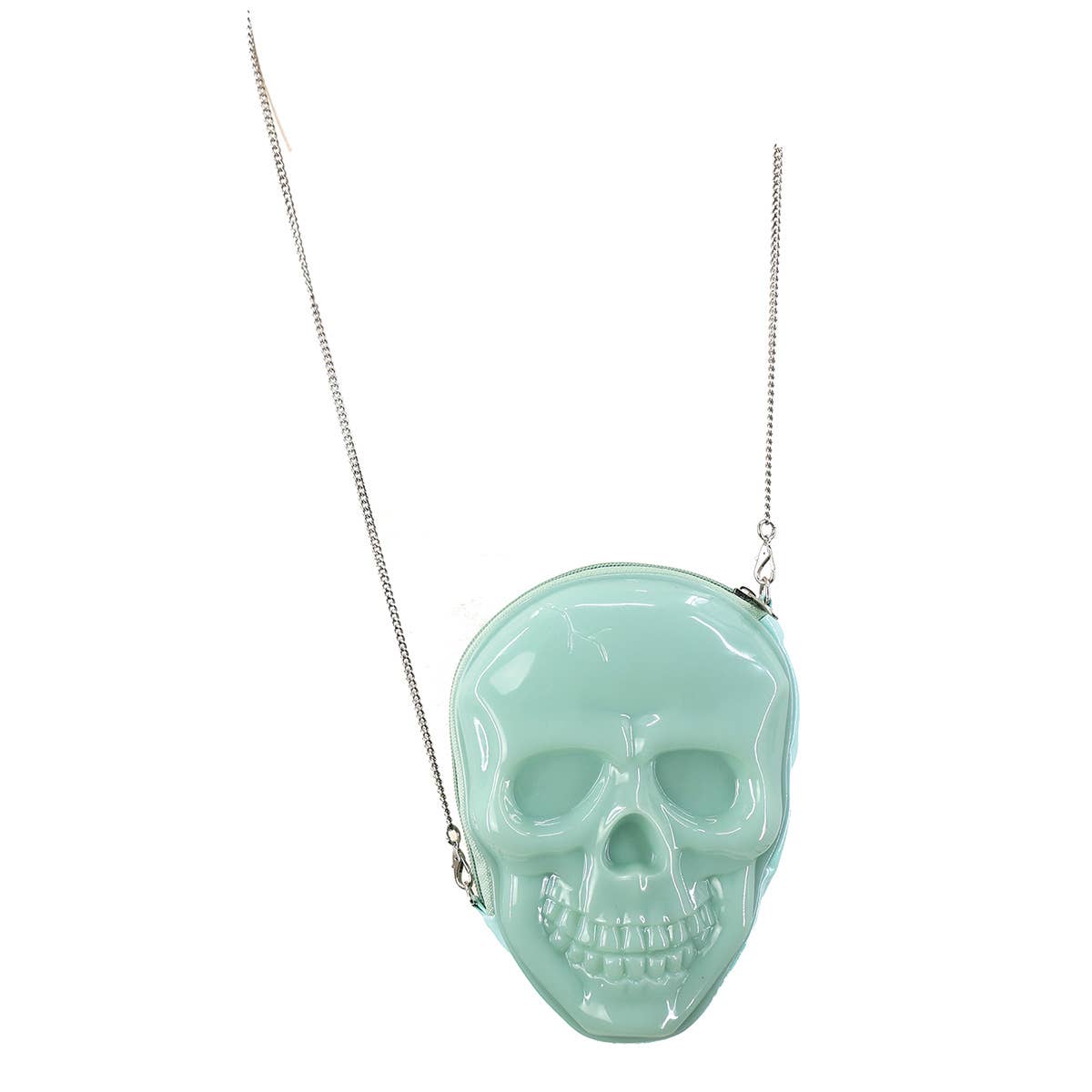 Skull Head Crossbody Bag: Green