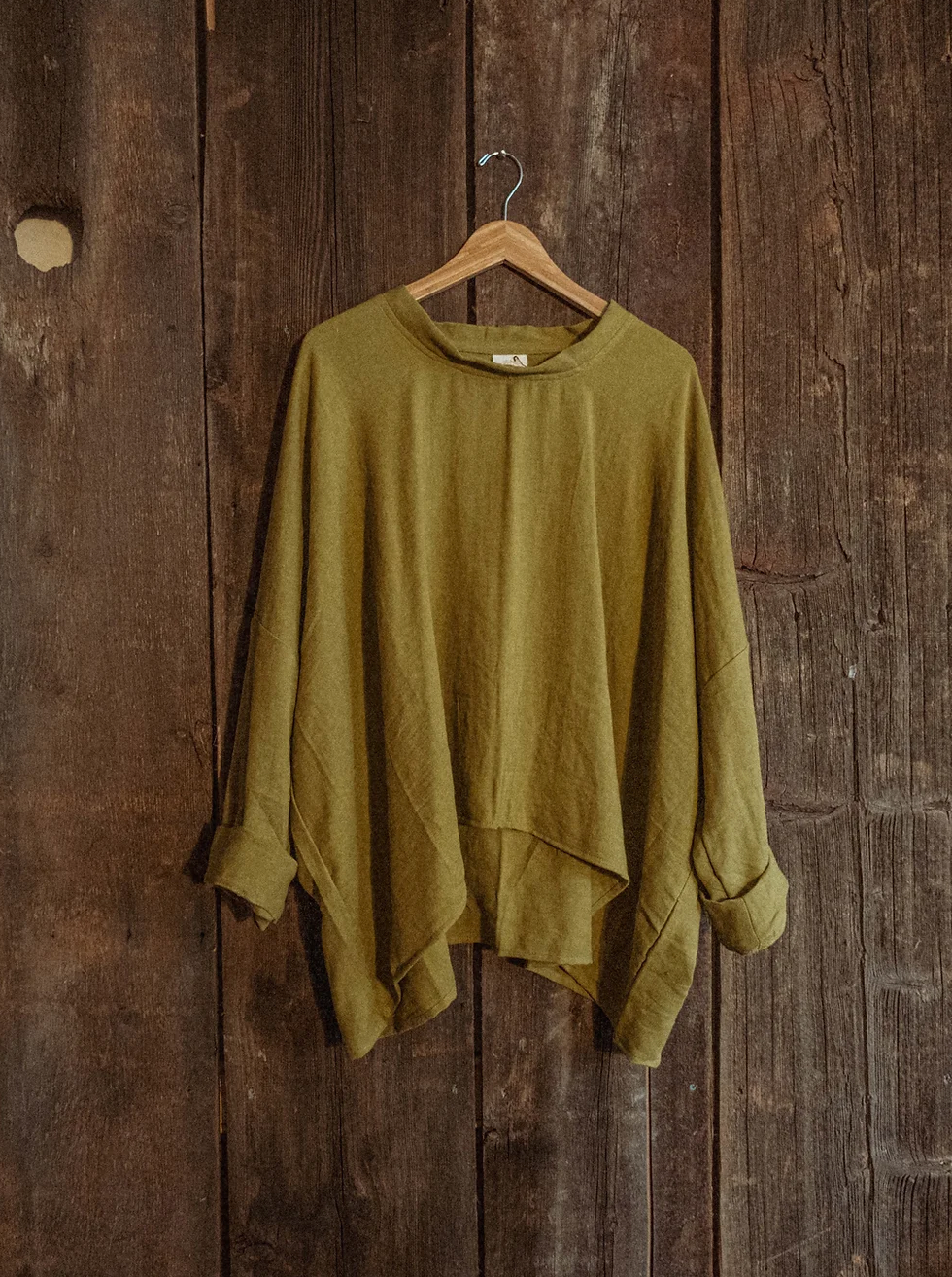 Organic Boho Unisex Pullover Flowy Shirt