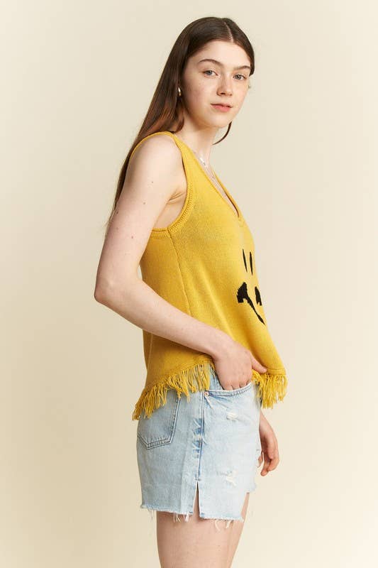 SMILEY FRINGE TANK