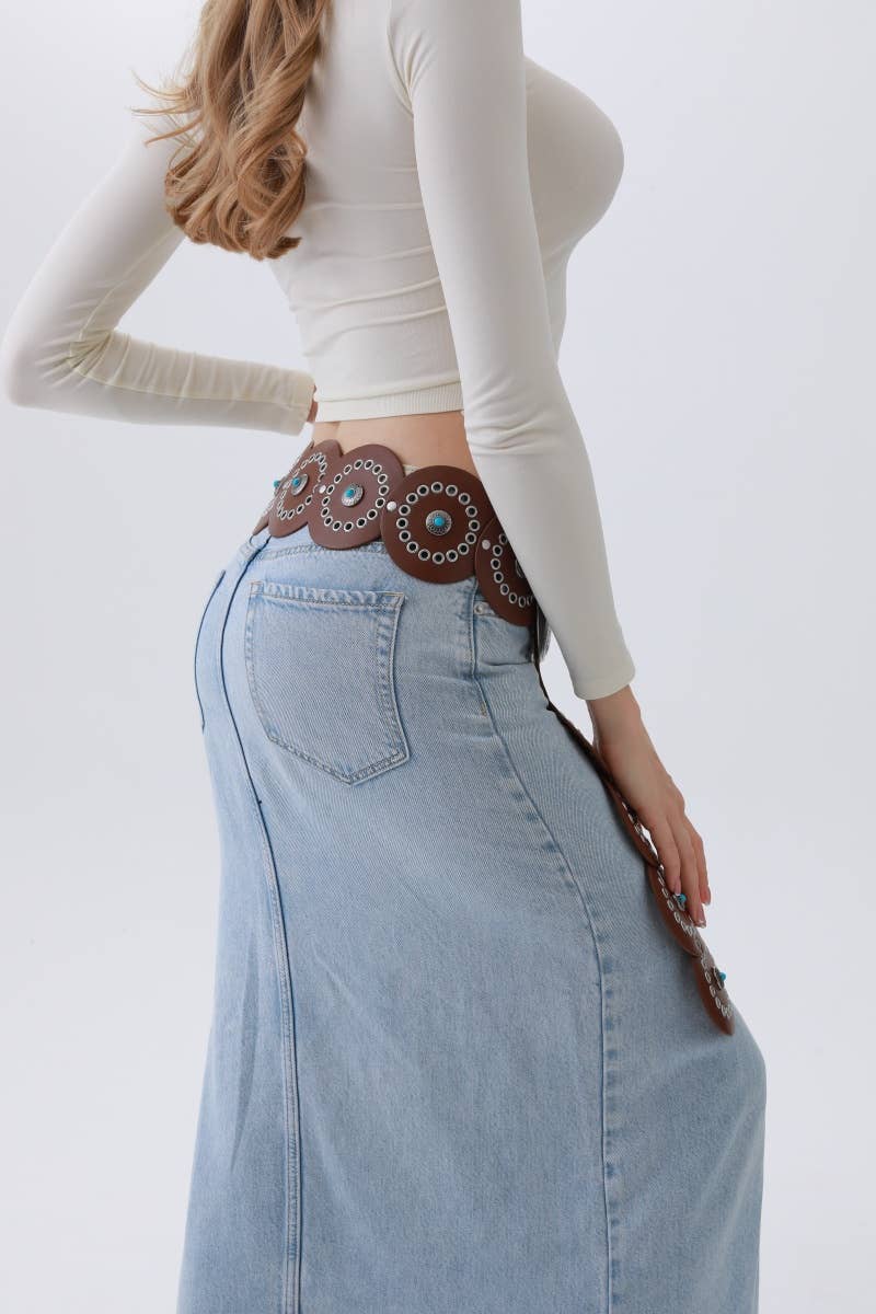 Western Turquoise-Disc Belt