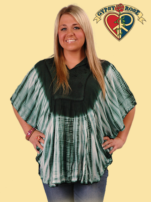 Embroidered Tie-Dye Blouse