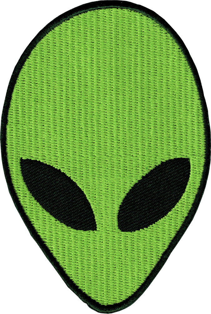 Patch - Green Alien - Head Shot - Sci Fi SciFi UFO Space
